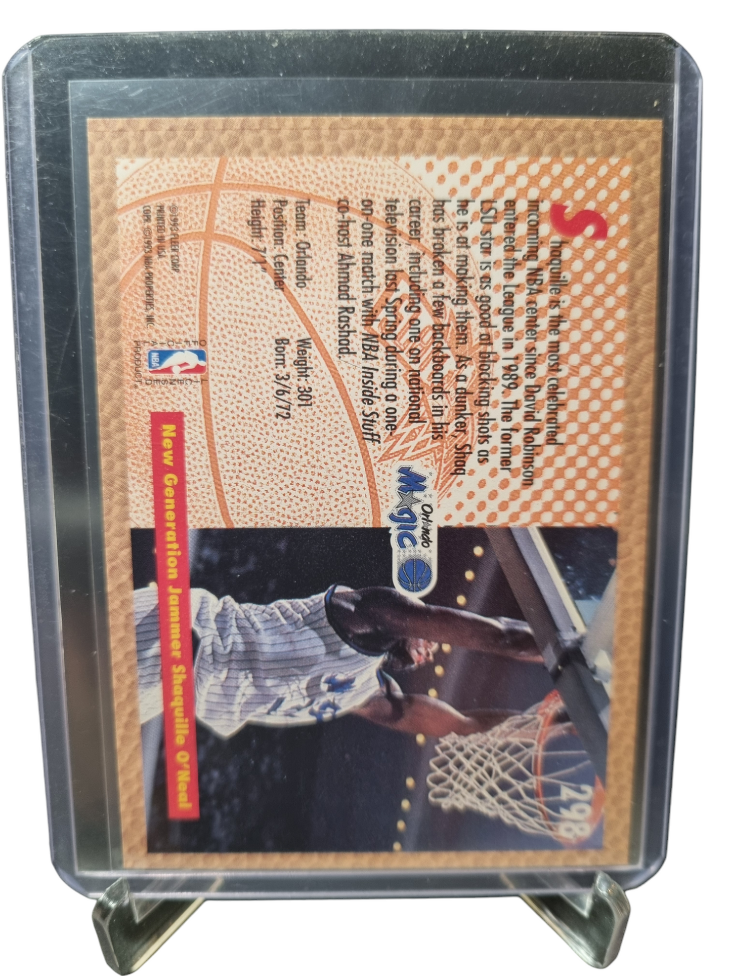 1992-93 Fleer #298 Shaquille O'Neal Rookie Card Slam Dunk