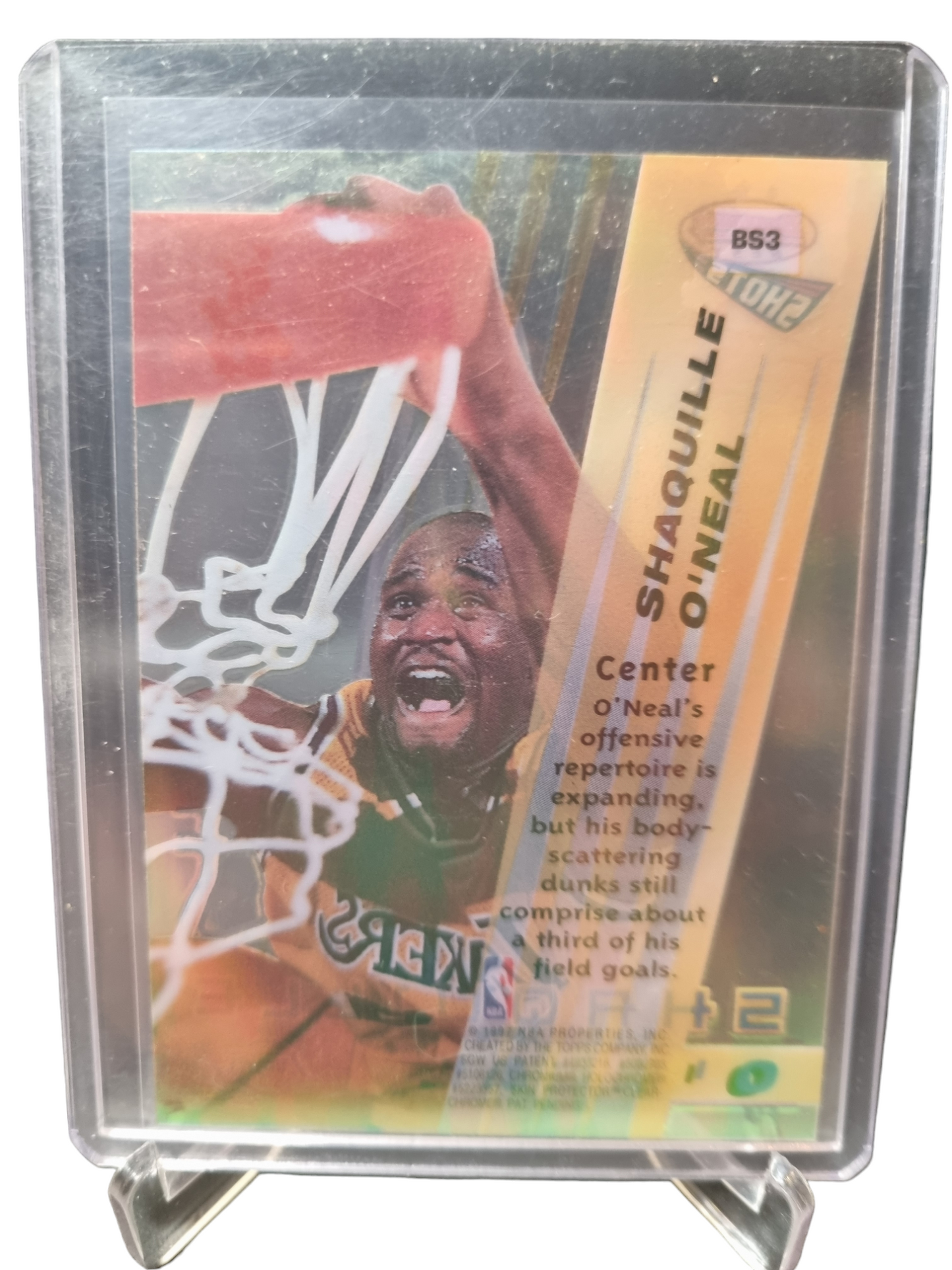 1997 Bowmans Best #BS3 Shaquille O'Neal Best Shots Acetate