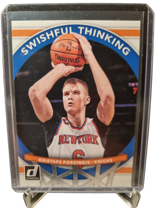 2017-18 Panini Donruss #10 Kristaps Porzingis Swishful Thinking