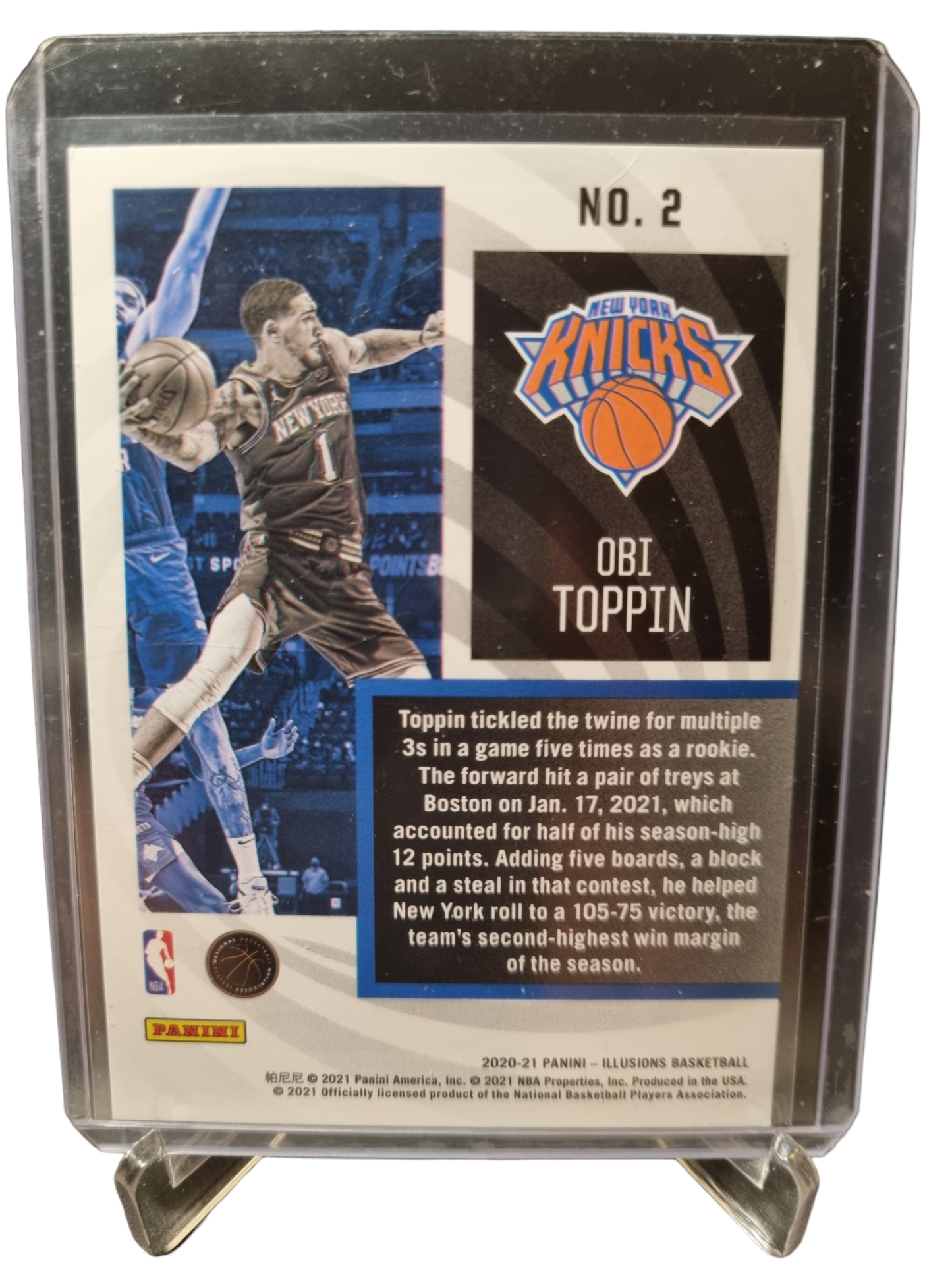 2020-21 Panini Illusions #2 Obi Toppin Rookie Card Instant Impact