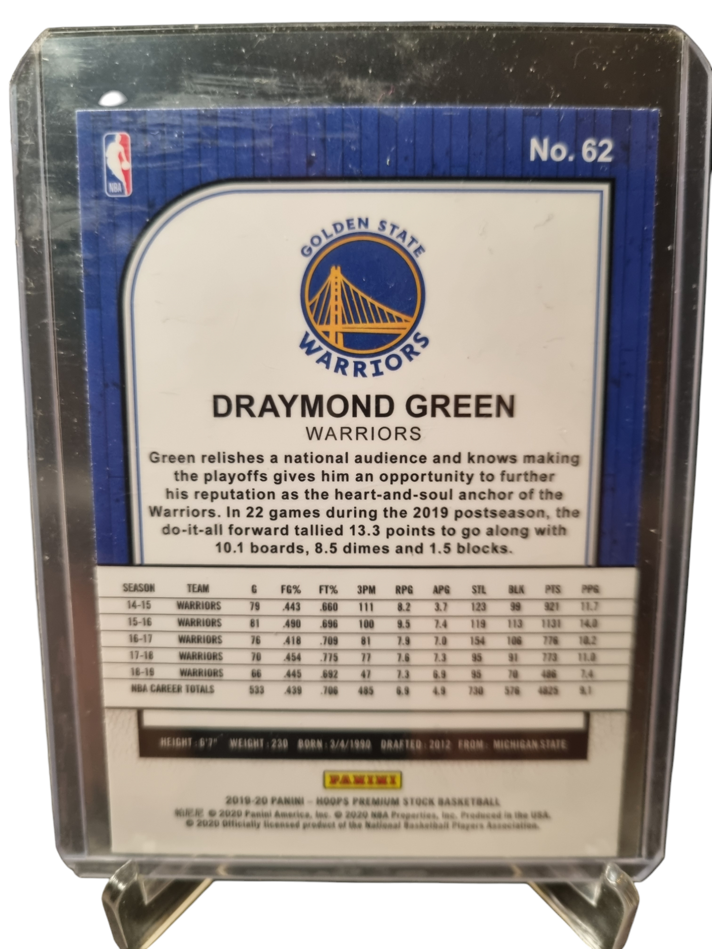 2023-24 Panini Hoops Premium Stock #62 Draymond Green