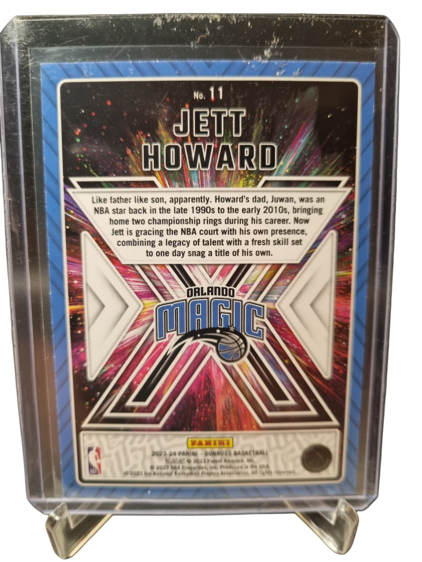 2023-24 Panini Donruss #11 Jett Howard Rookie Card Great Expectations Yellow Laser Holo 22/25