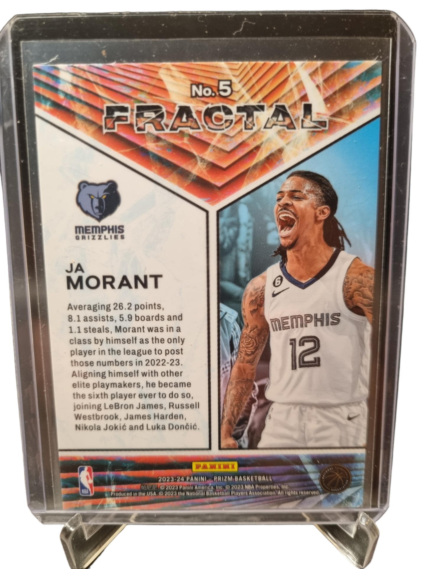 2023-24 Panini Prizm #5 JA Morant Fractal