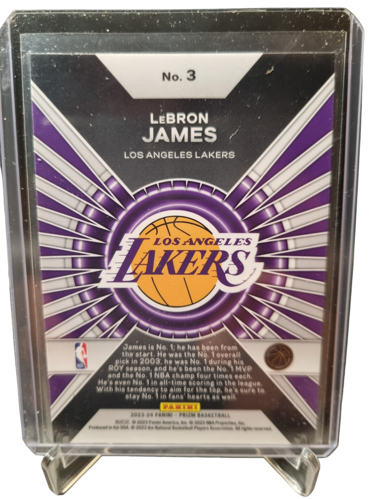 2023-24 Panini Prizm #3 Lebron James Dominance