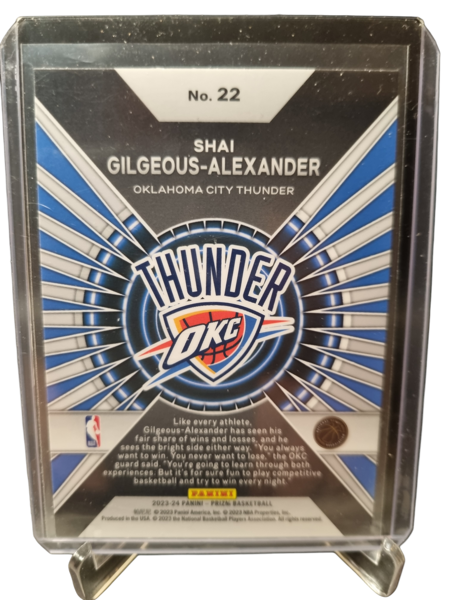 2023-24 Panini Prizm #22 Shai Gilgeous-Alexander Dominance