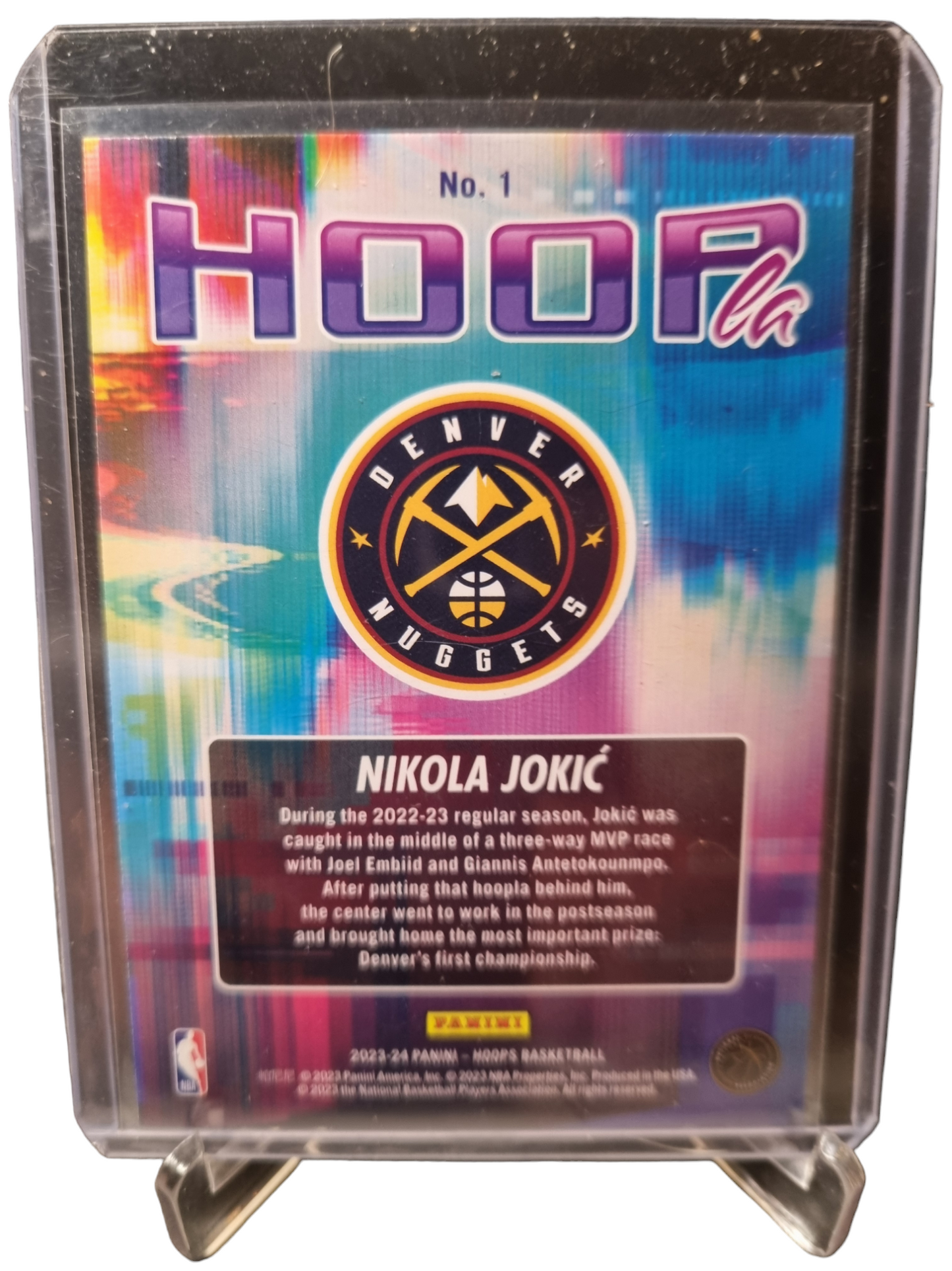 2023-24 Panini Hoops #1 Nikola Jokic Hoopla