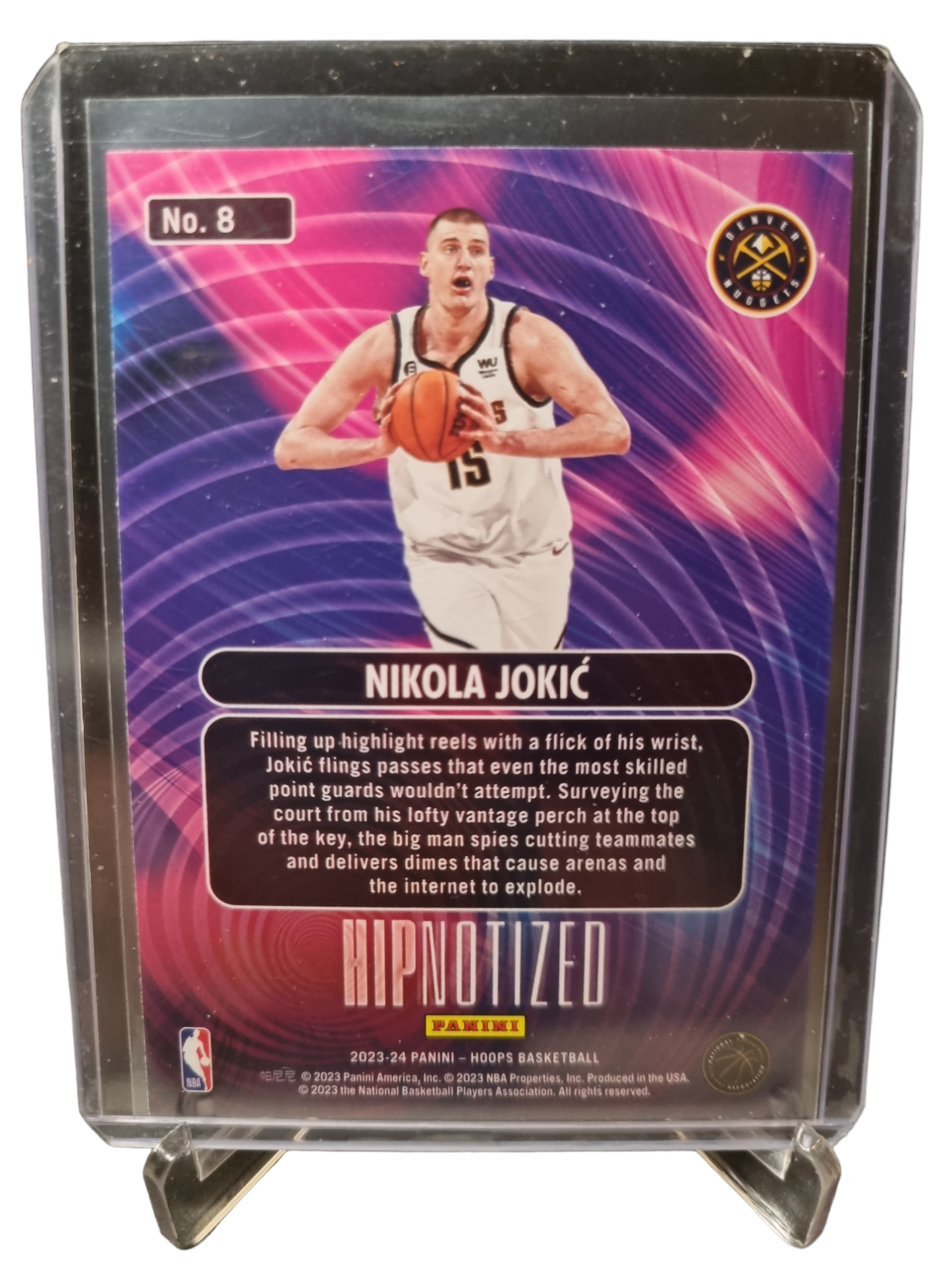 2023-24 Panini Hoops #8 Nikola Jokic Hipnotized Holo