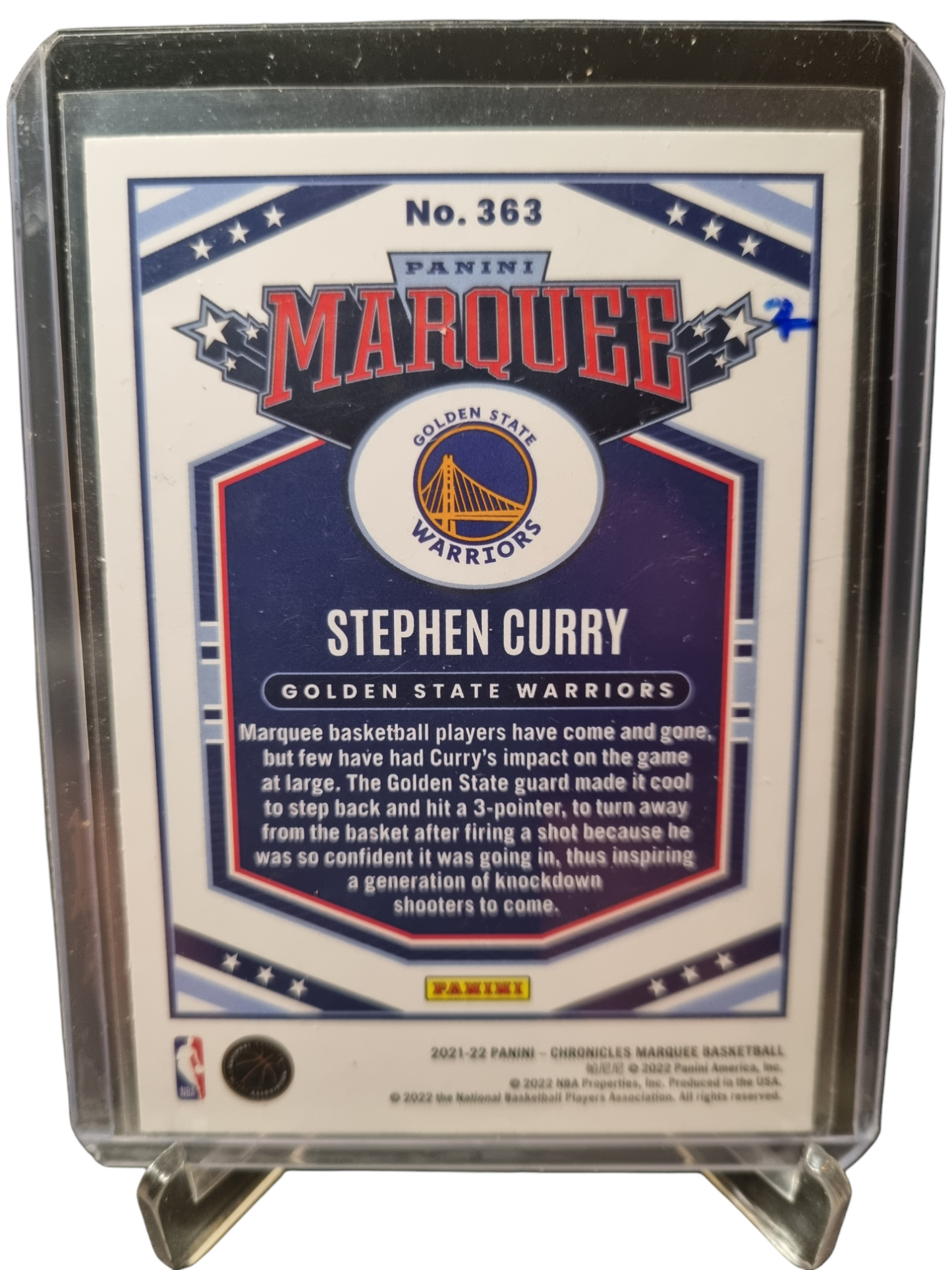 2021-22 Panini Chronicles Marquee #363 Stephen Curry Marquee Silver