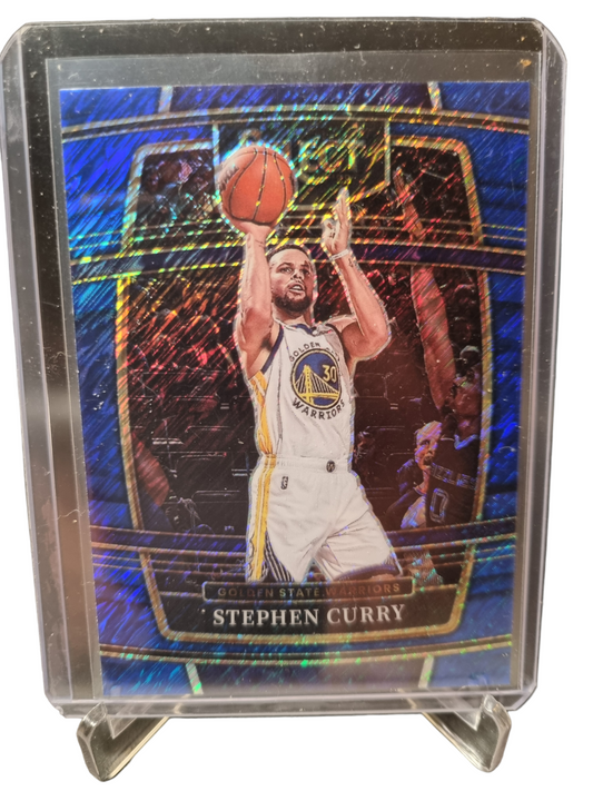 2021-22 Panini Select #94 Stephen Curry Blue Wave Prizm