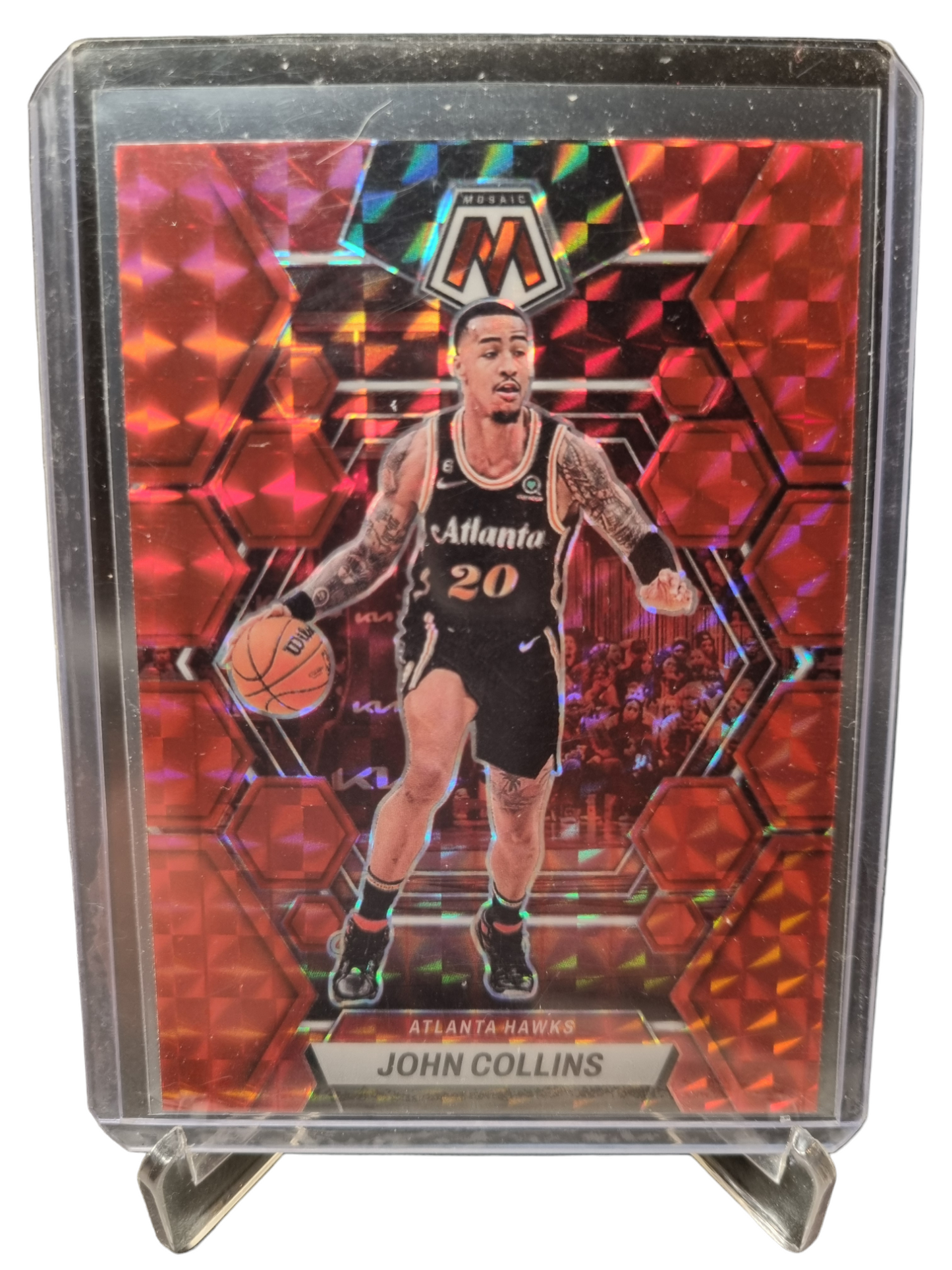 2022-23 Panini Mosaic #145 John Collins Red Mosaic Prizm