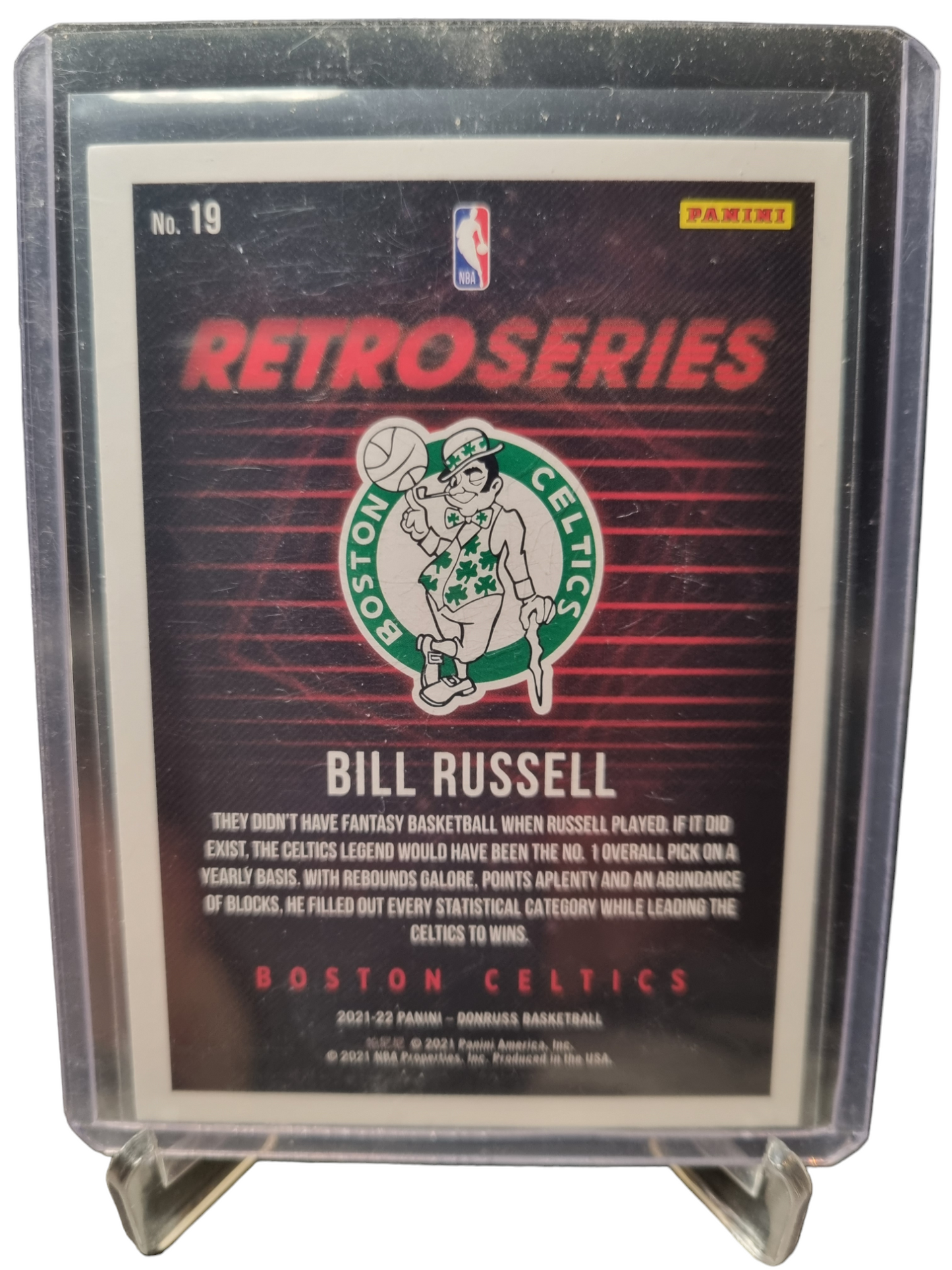 2020-21 Panini Donruss #13 Bill Russell Retro Series Press Proof