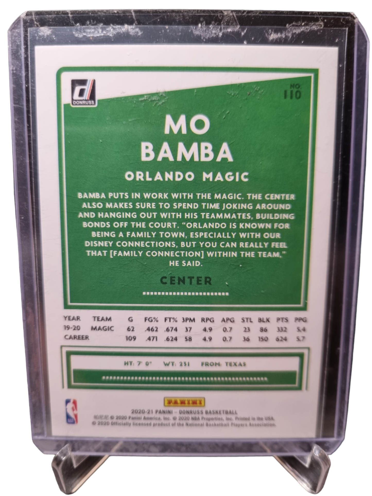 2020-21 Panini Donruss #110 Mo Bamba Press Proof 009/199