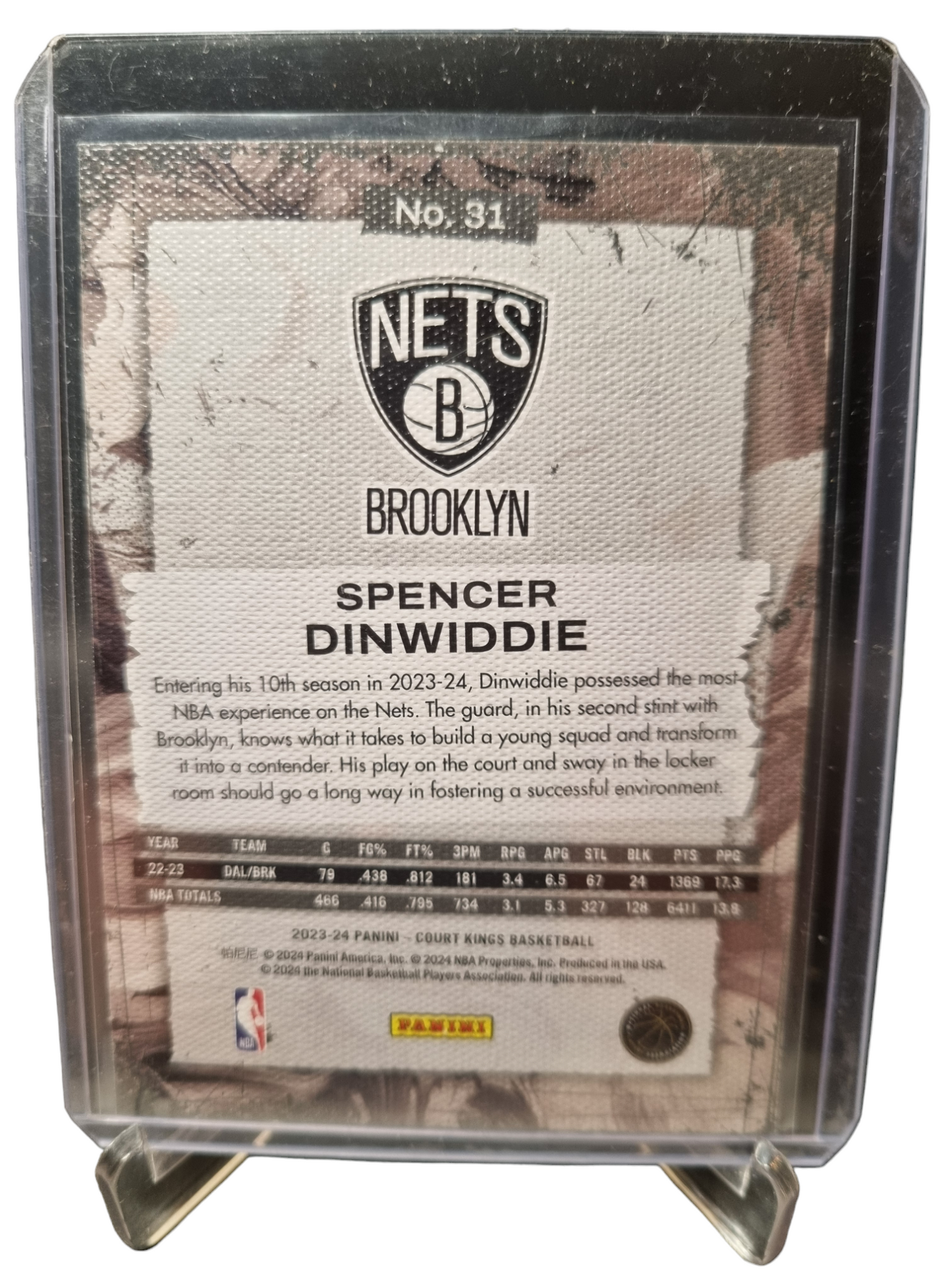 2023-24 Panini Court Kings #31 Spencer Dinwiddie