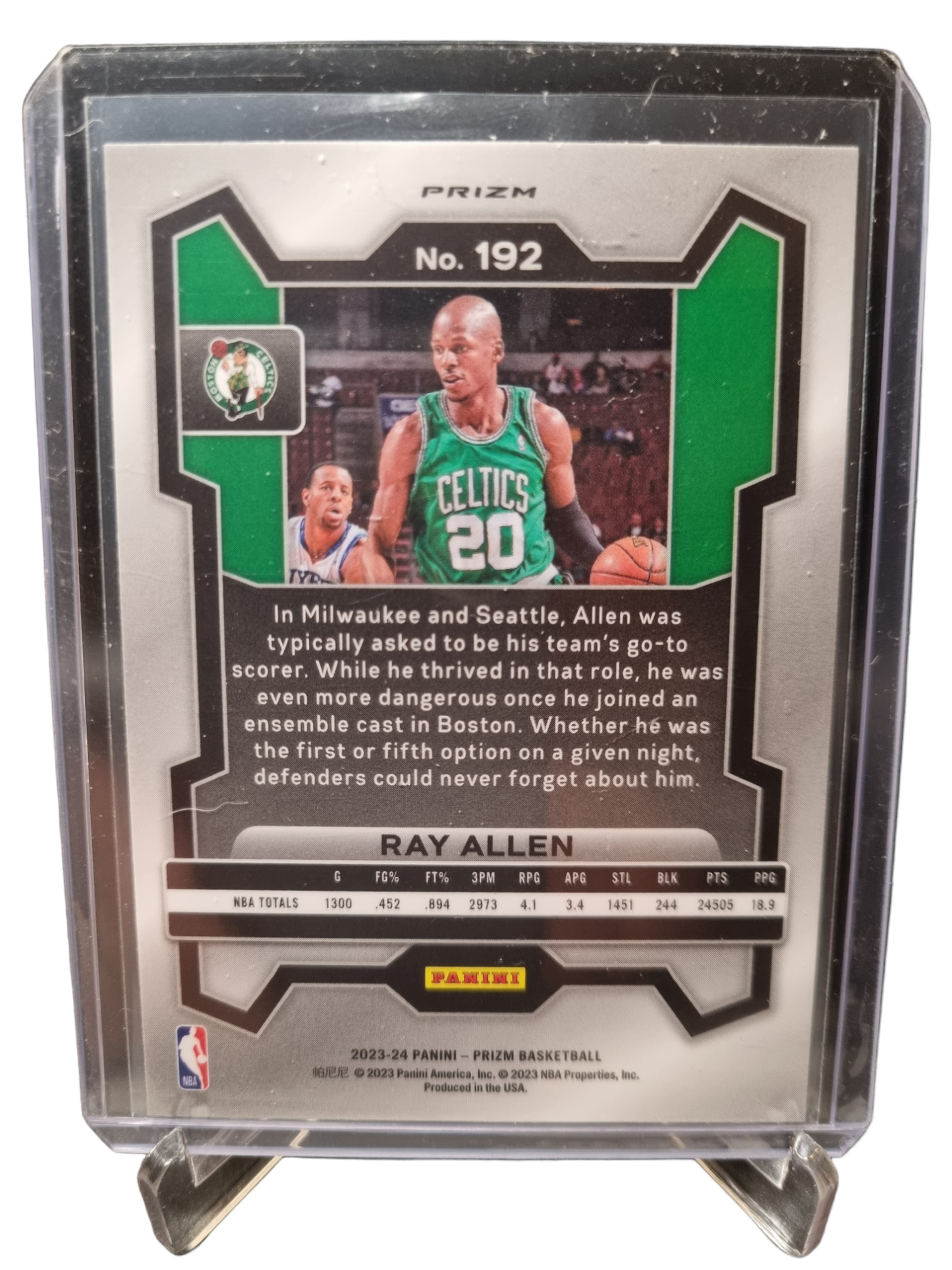 2023-24 Panini Prizm #192 Ray Allen Silver Cracked Ice Prizm