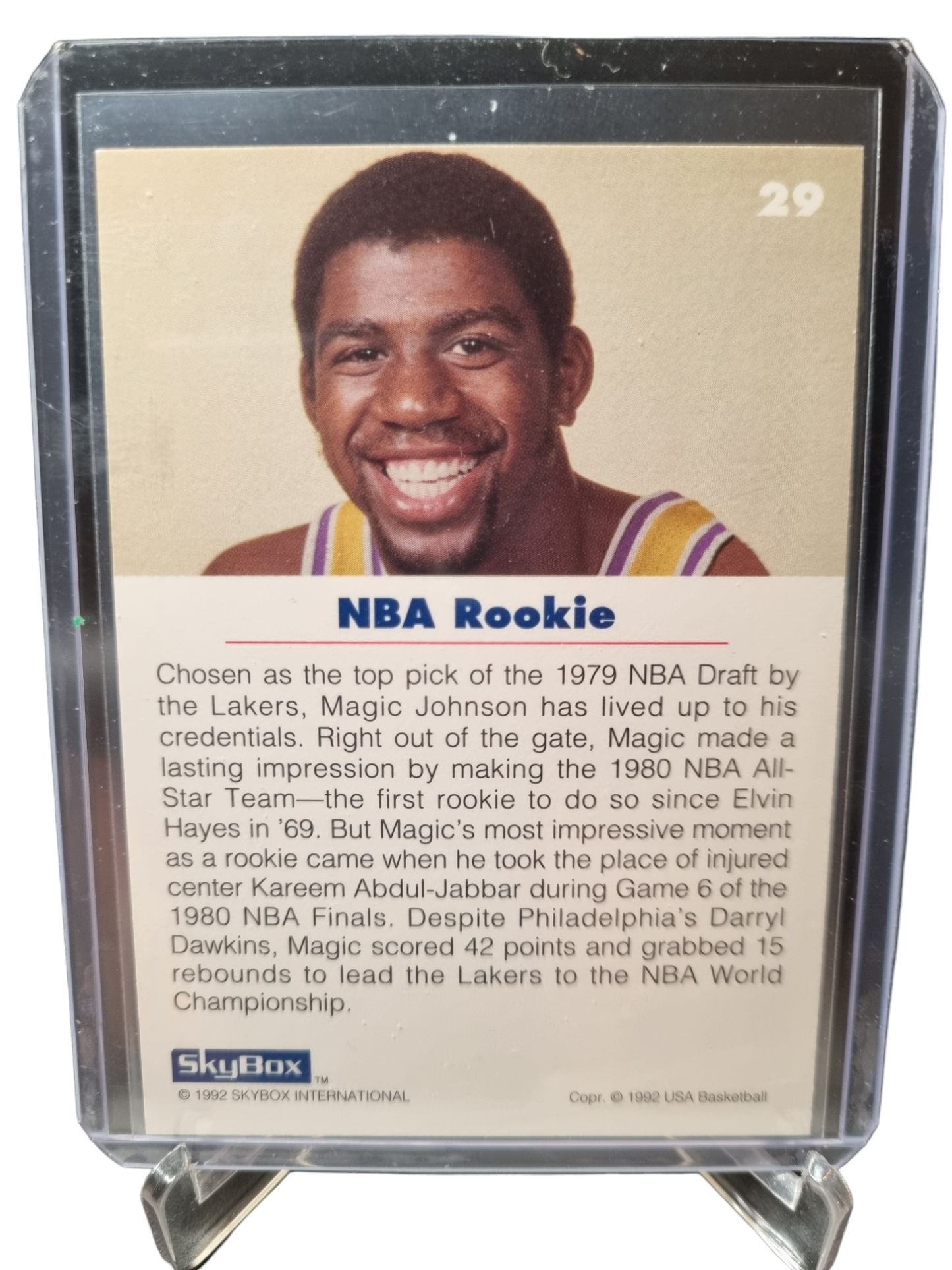 1992 Sky Box #29 Magic Johnson USA Basketball NBA Rookie