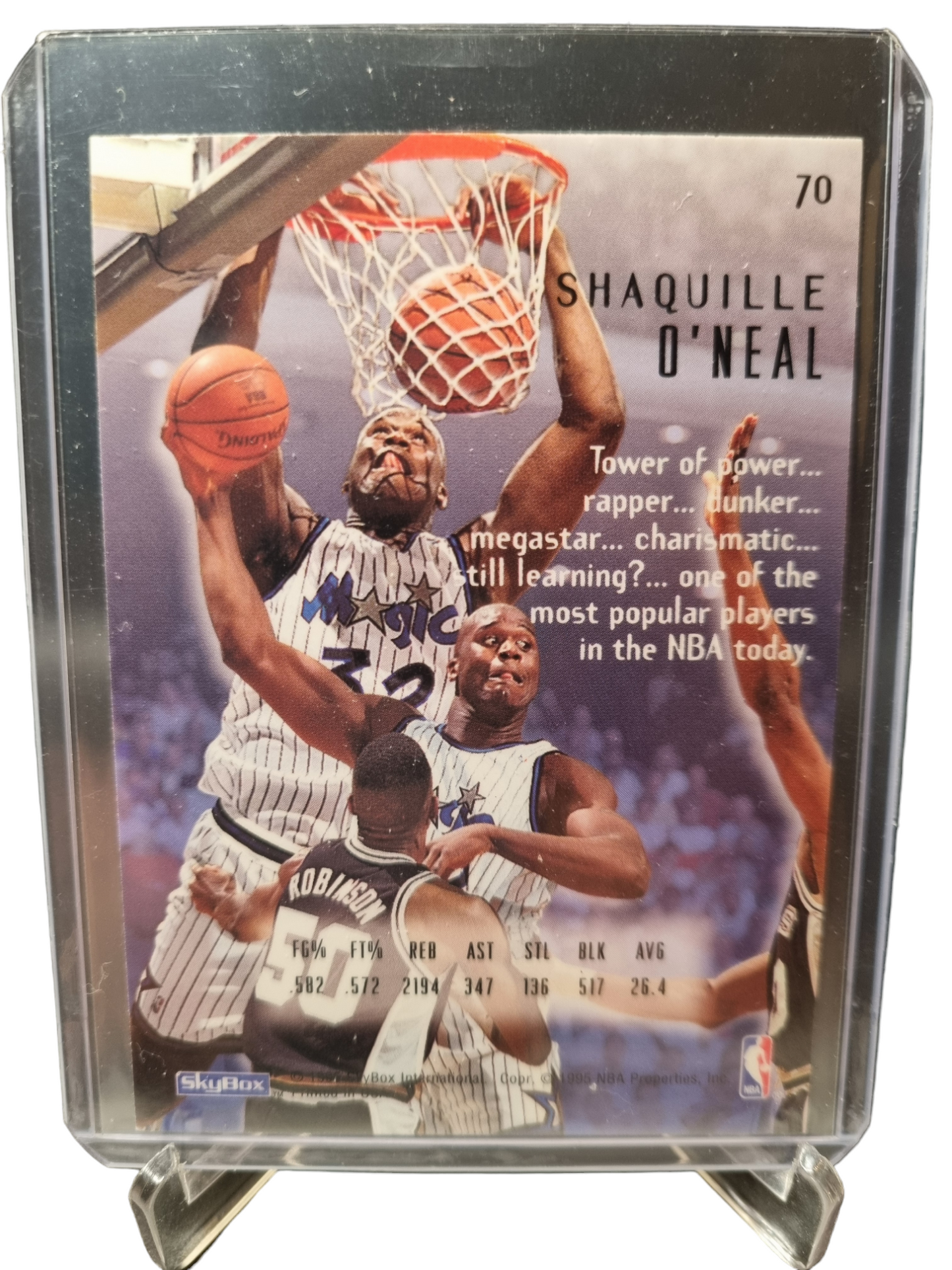 1996 Skybox #70 Shaquille O'Neal Emotion