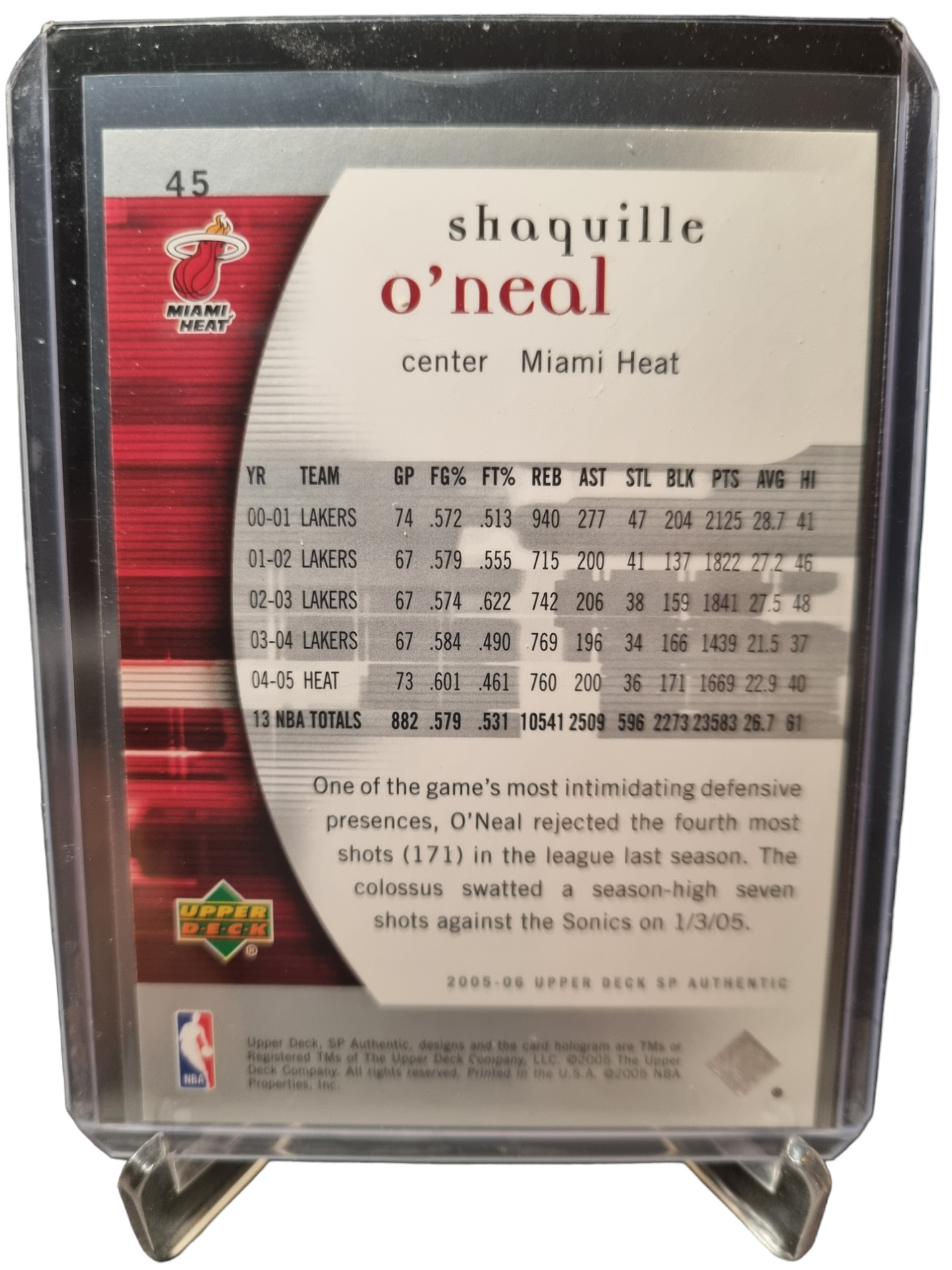 2005 Upper Deck #45 Shaquille O'Neal SP Authentic