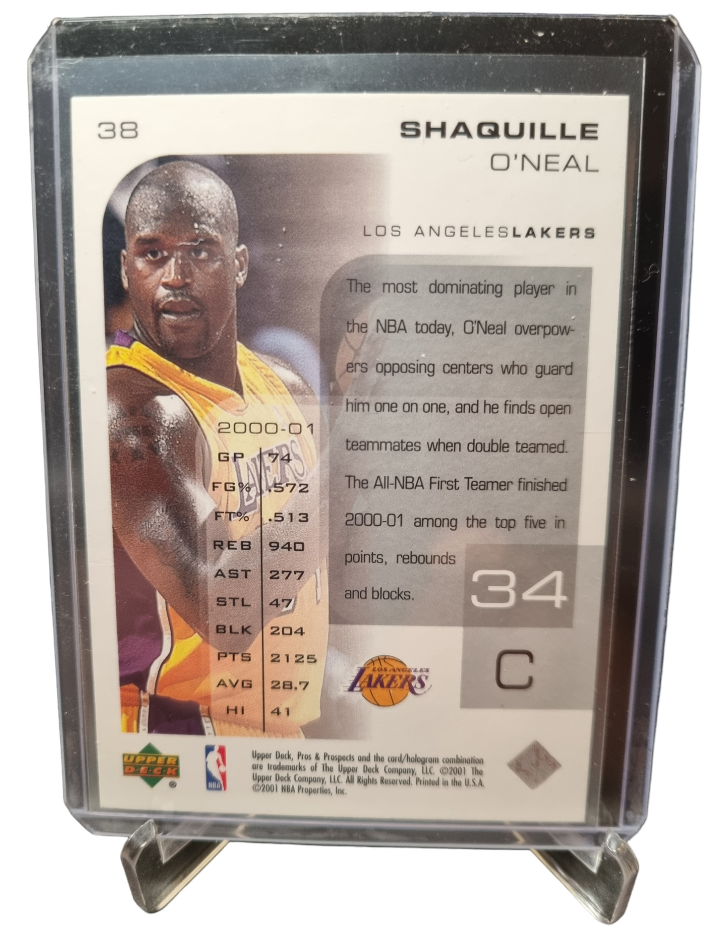 2001 Upper Deck #38 Shaquille O'Neal Pros And Prospects