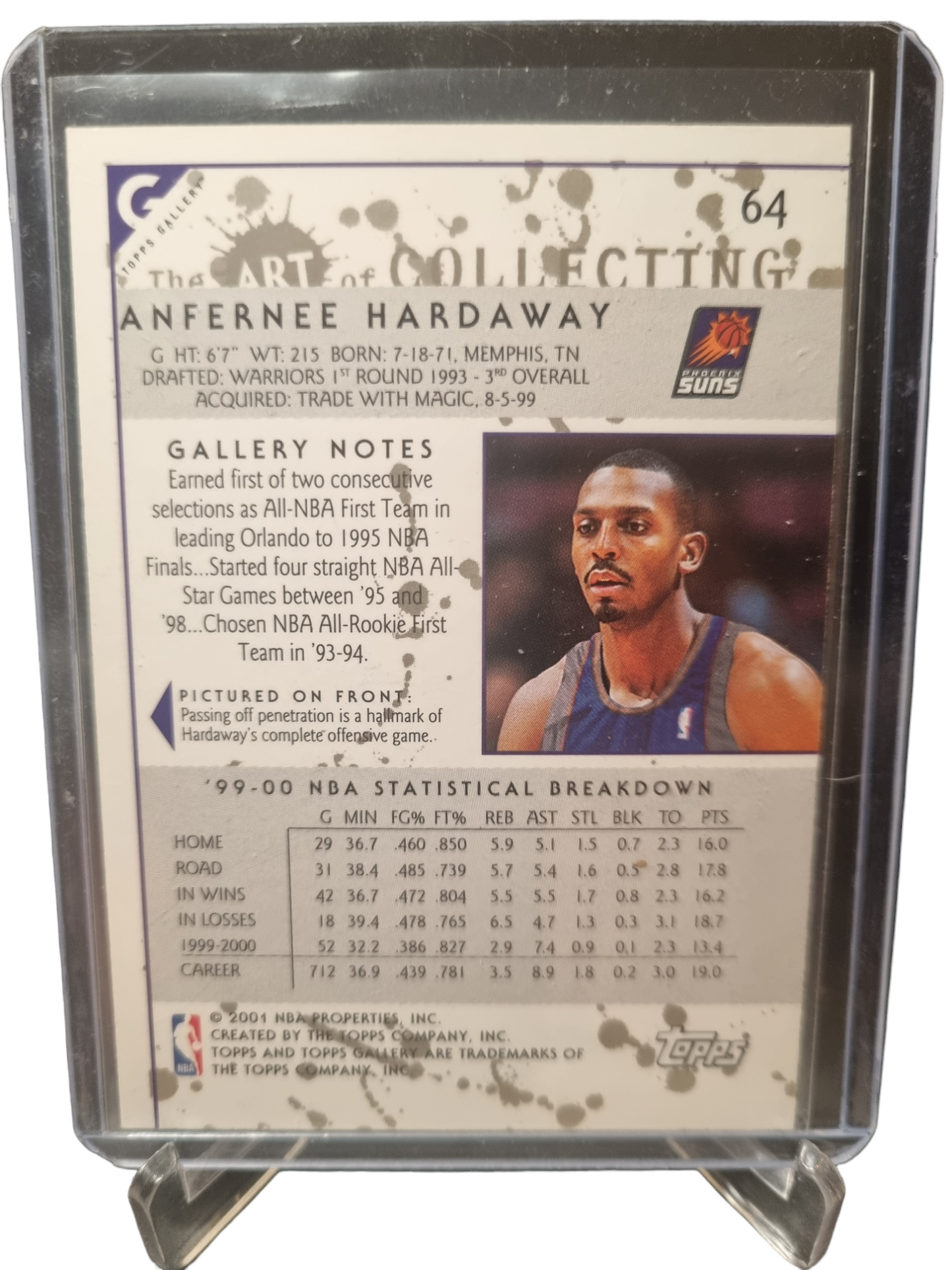 2001 Topps Gallery #64 Anfernee Hardaway