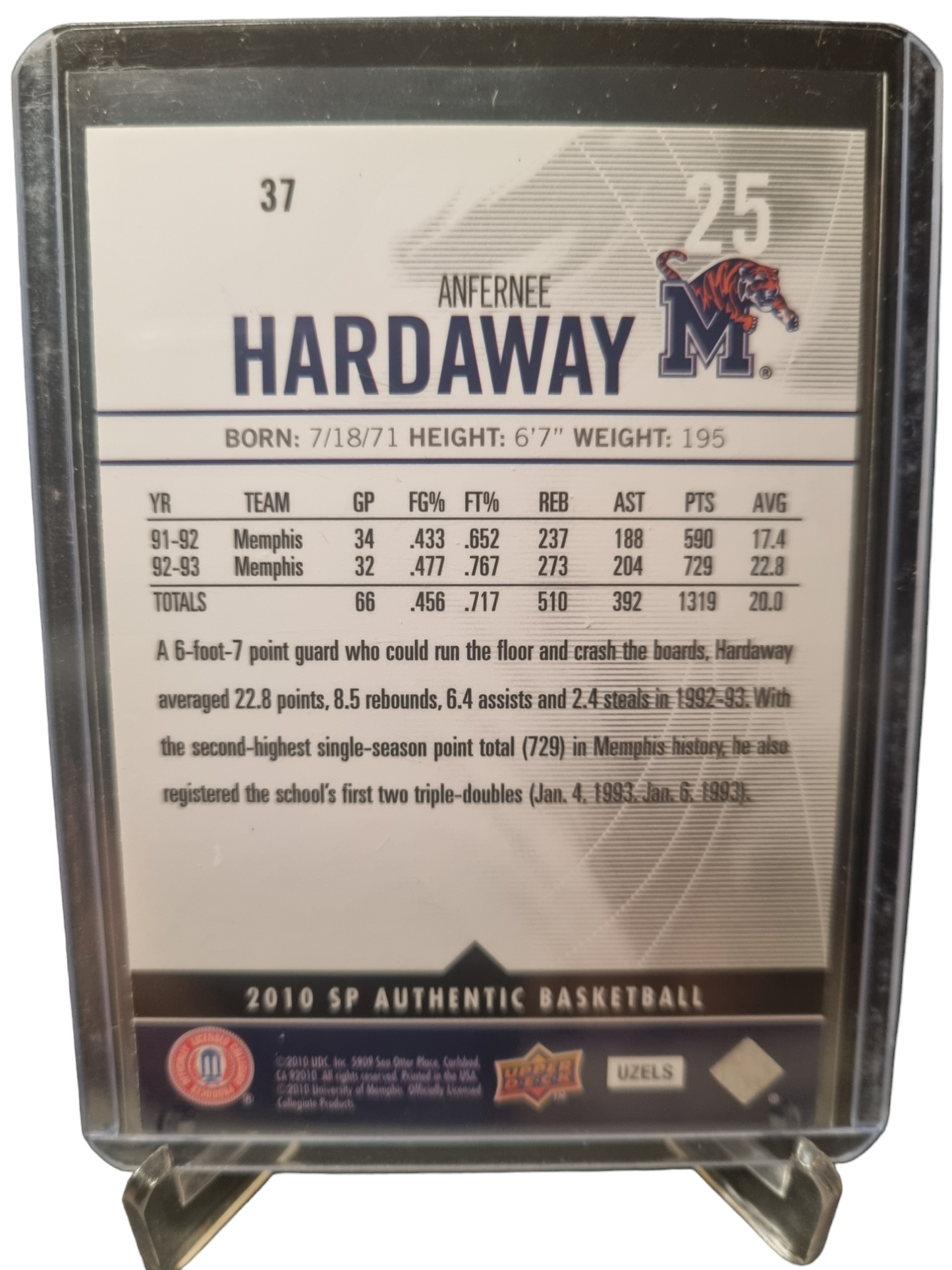 2010 Upper Deck #37 Anfernee Hardaway SP Authentic