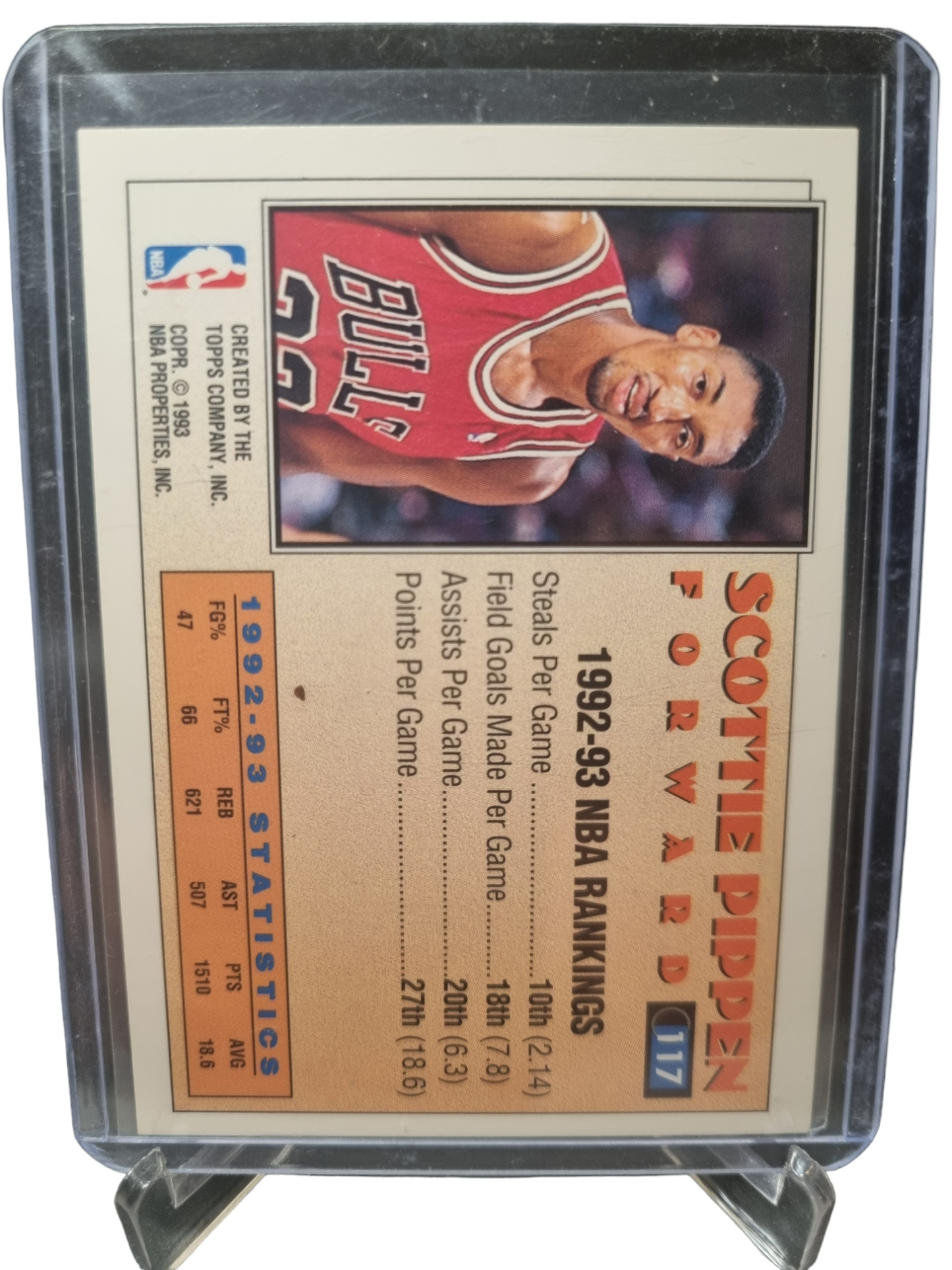 1993 Topps Gold #117 Scottie Pippen Topps All-Star Team - Gold