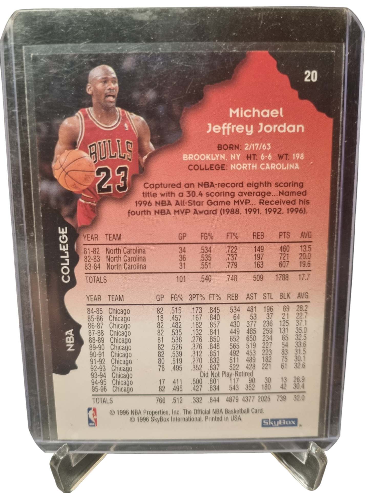 1996 Hoops #20 Michael Jordan