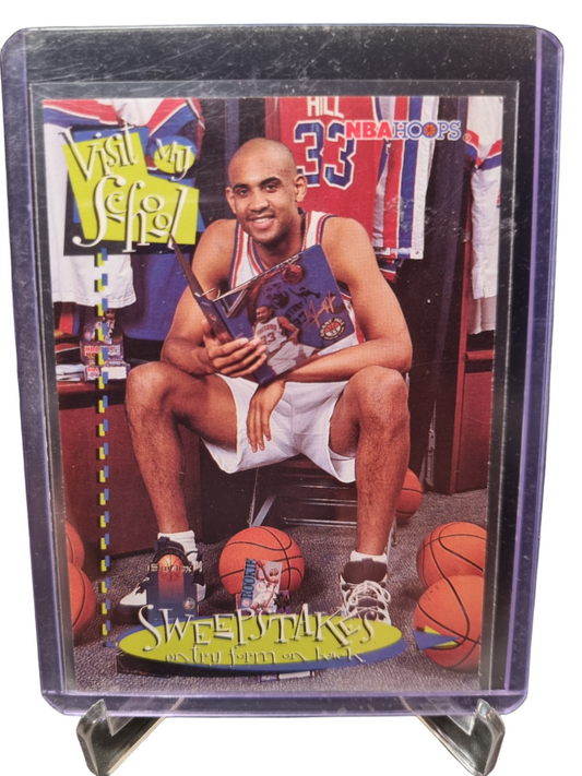 1996 Hoops Grant Hill Visit My School Sweepstakes Card