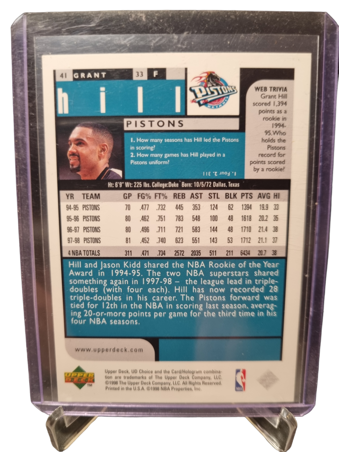 1998 Upper Deck #41 Grant Hill