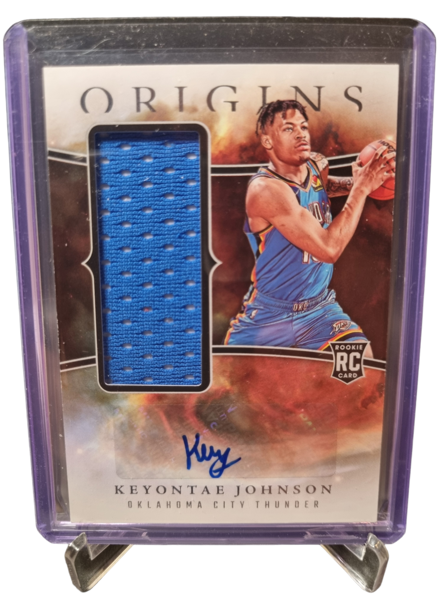 2023-24 Panini Origins #RJA-TAE Keyonte Johnson Rookie Patch Autograph