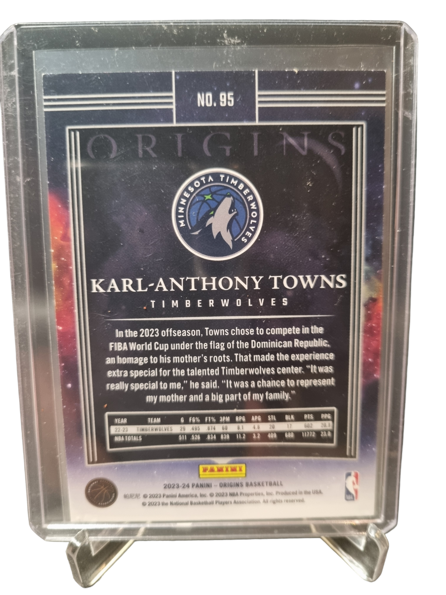 2023-24 Panini Origins #95 Karl-Anthony Towns Orange 33/75