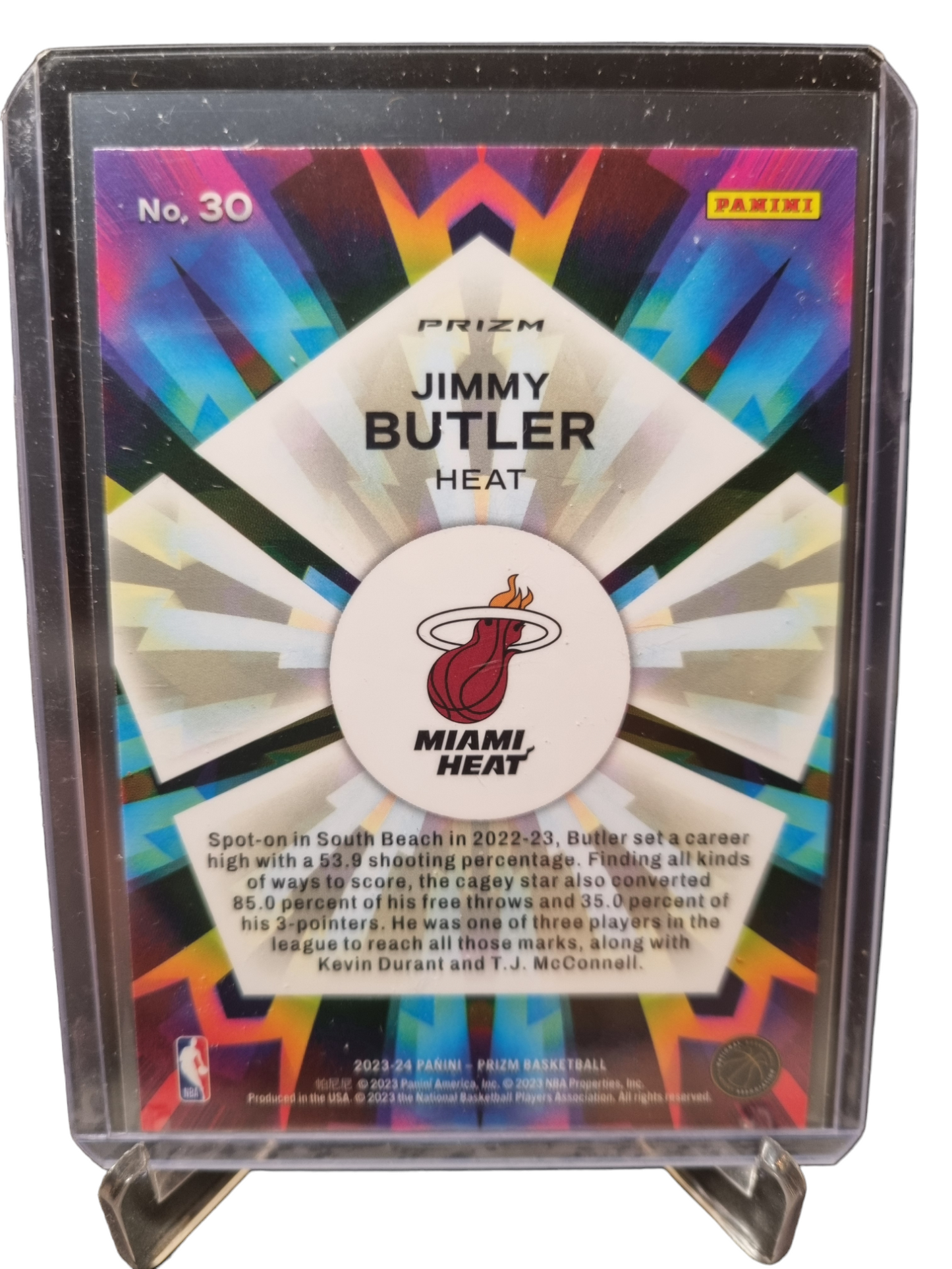 2023-24 Panini Prizm #30 Jimmy Butler Kaleidoscopic Fast Break Prizm