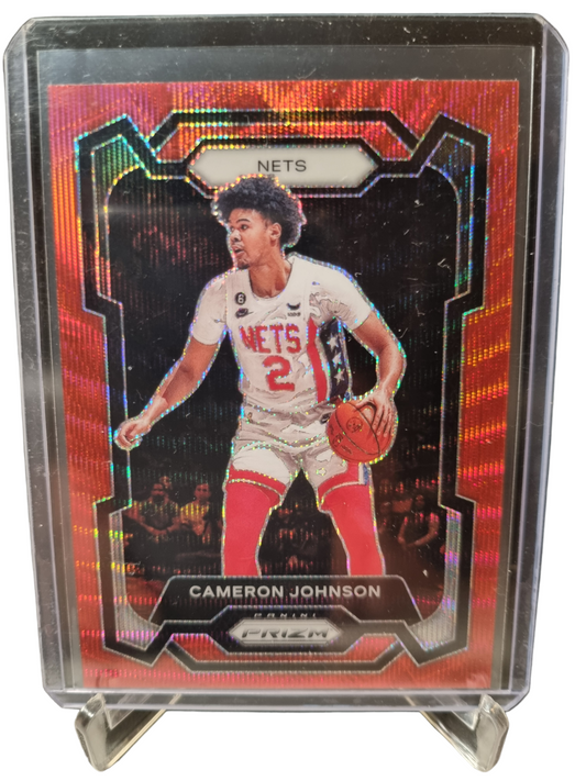 2023-24 Panini Prizm #222 Cameron Johnson Red Wave Prizm