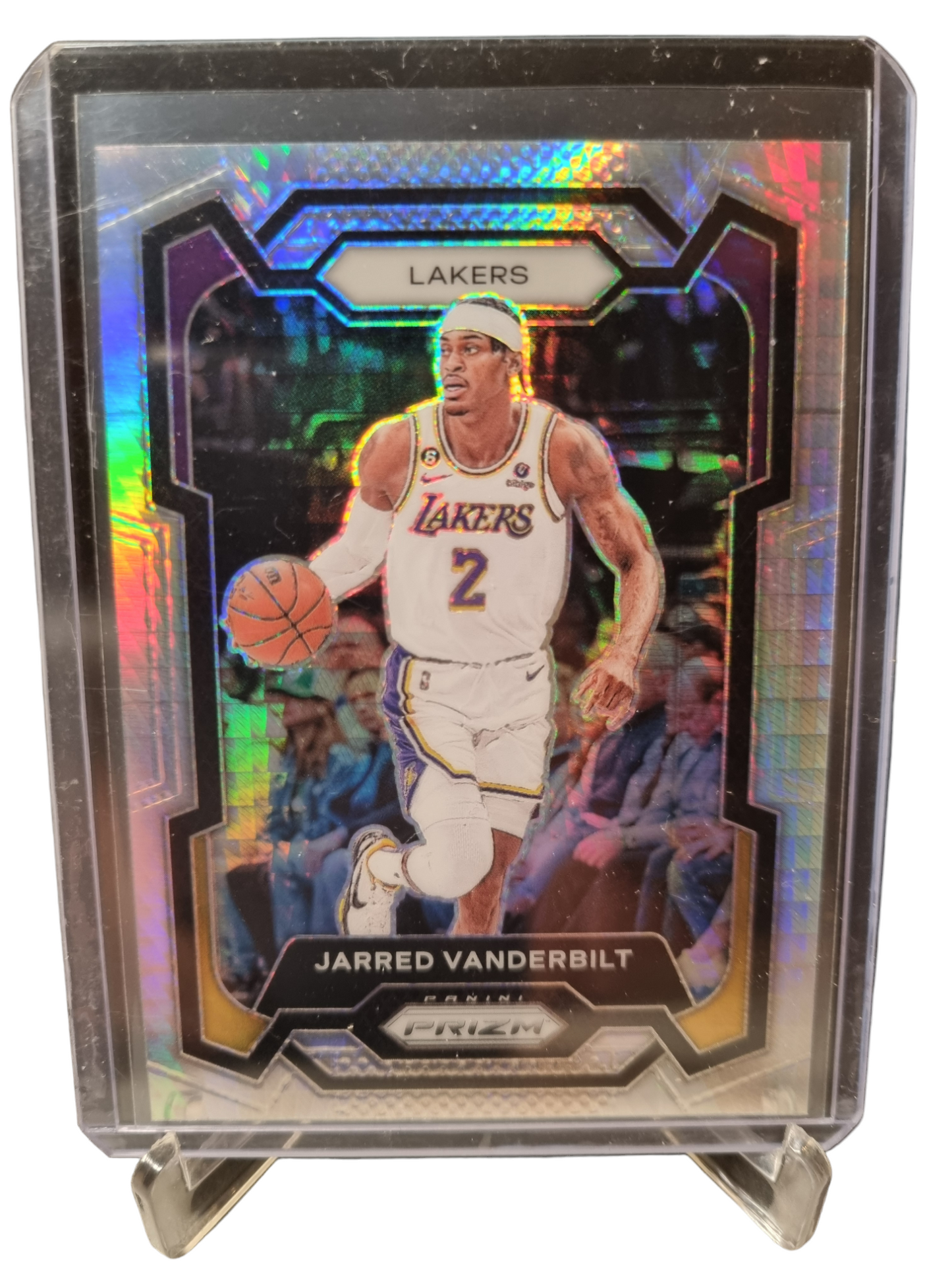 2023-24 Panini Prizm #202 Jarred Vanderbilt Silver Hyper Prizm