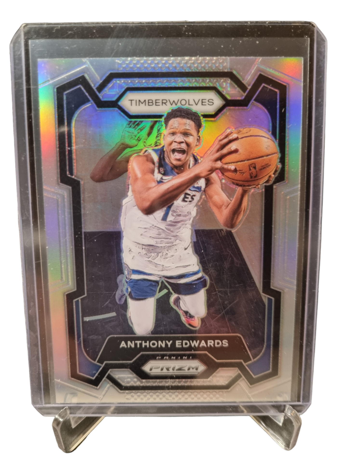 2023-24 Panini Prizm #108 Anthony Edwards Silver Prizm