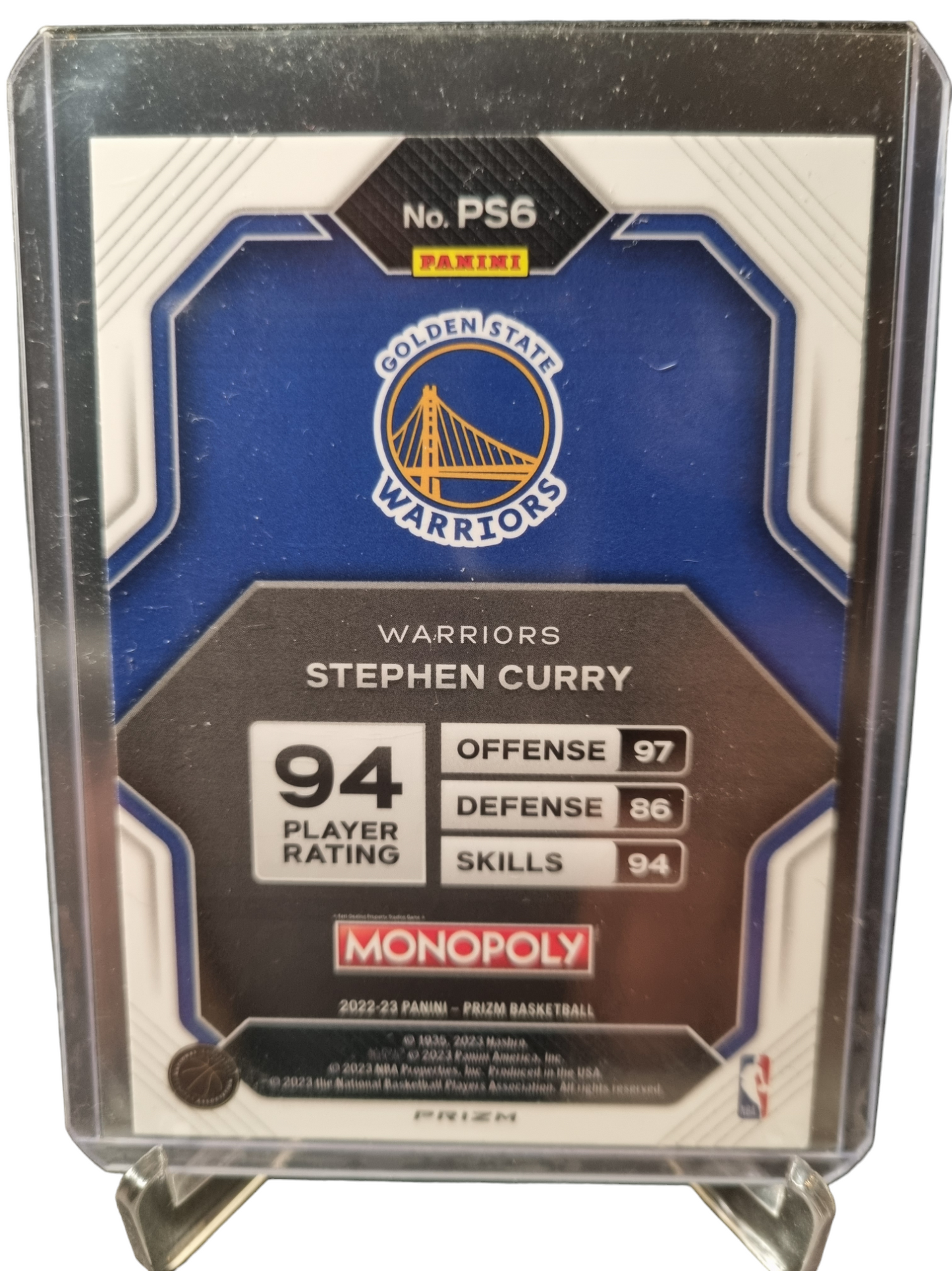 2022-23 Panini Prizm #PS6 Stephen Curry Monopoly Classic Icons Prizm
