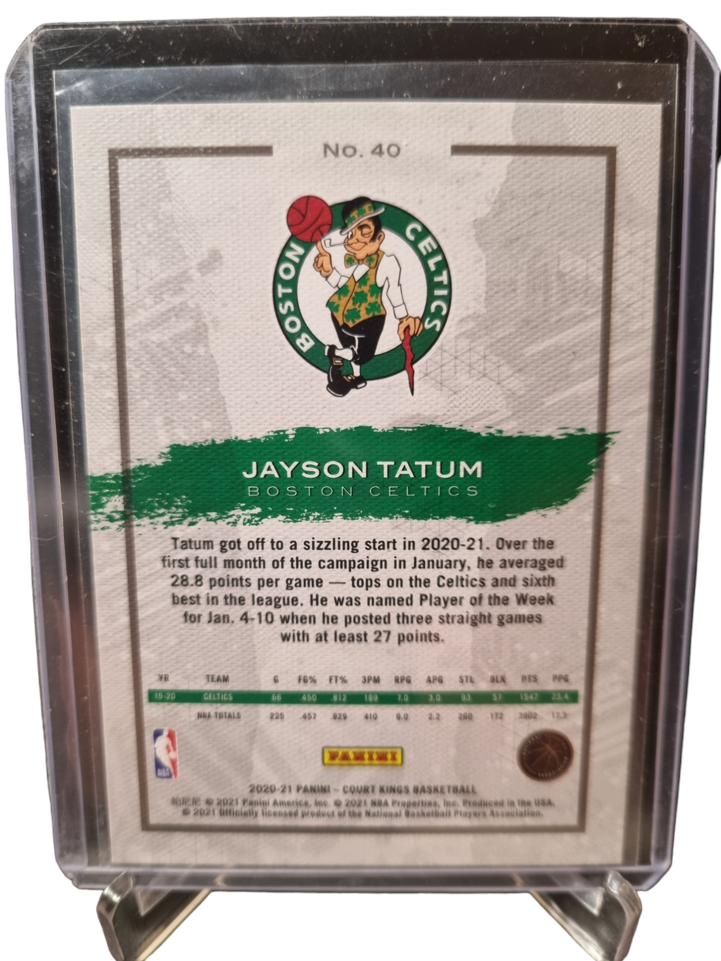 2020-21 Panini Court Kings #40 Jayson Tatum