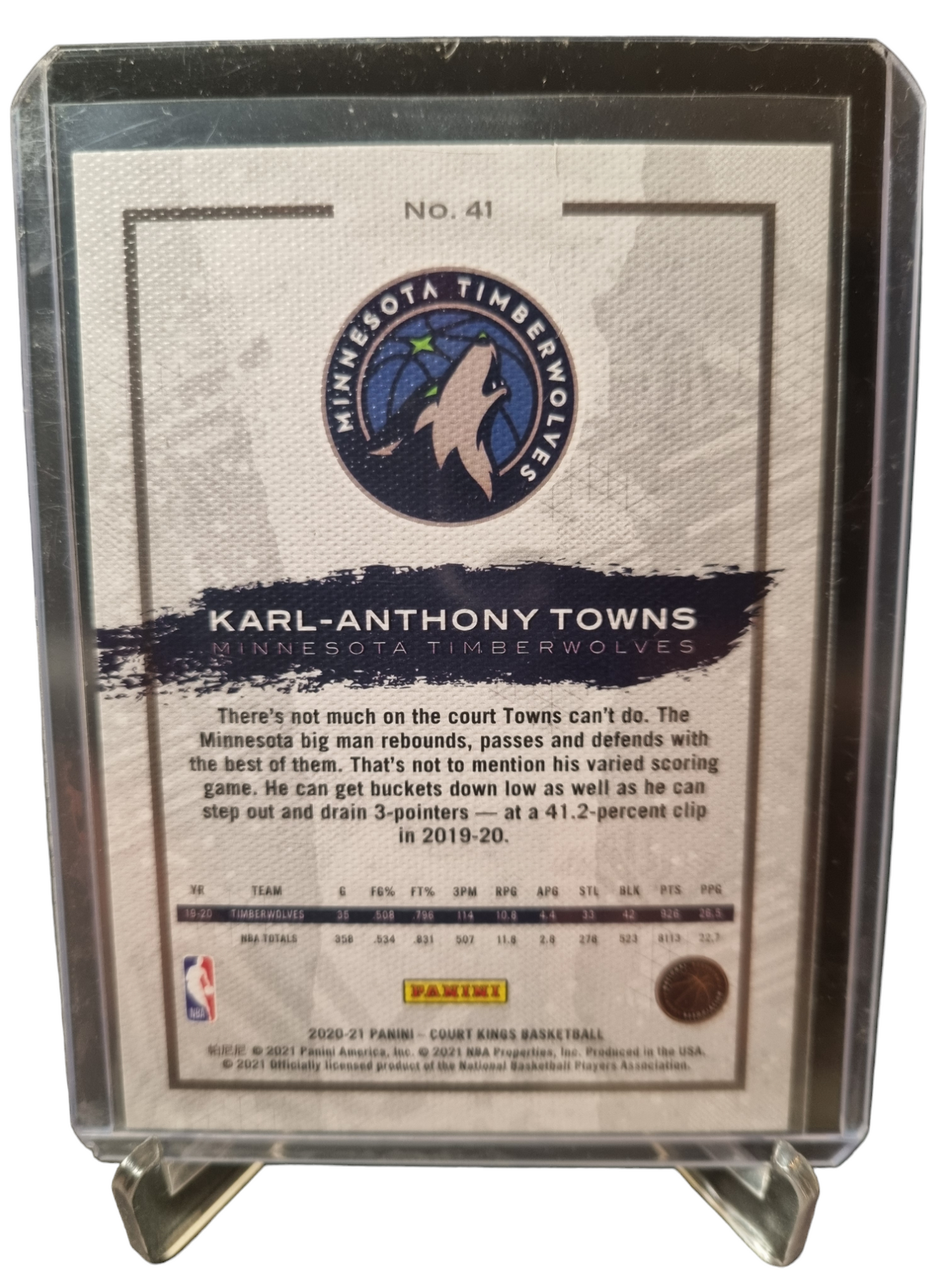 2020-21 Panini Court Kings #41 Karl-Anthony Towns