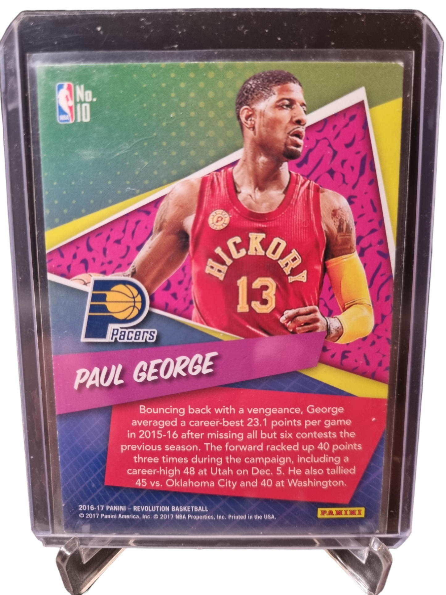 2016-17 Panini Revolution #10 Paul George By The Numbers