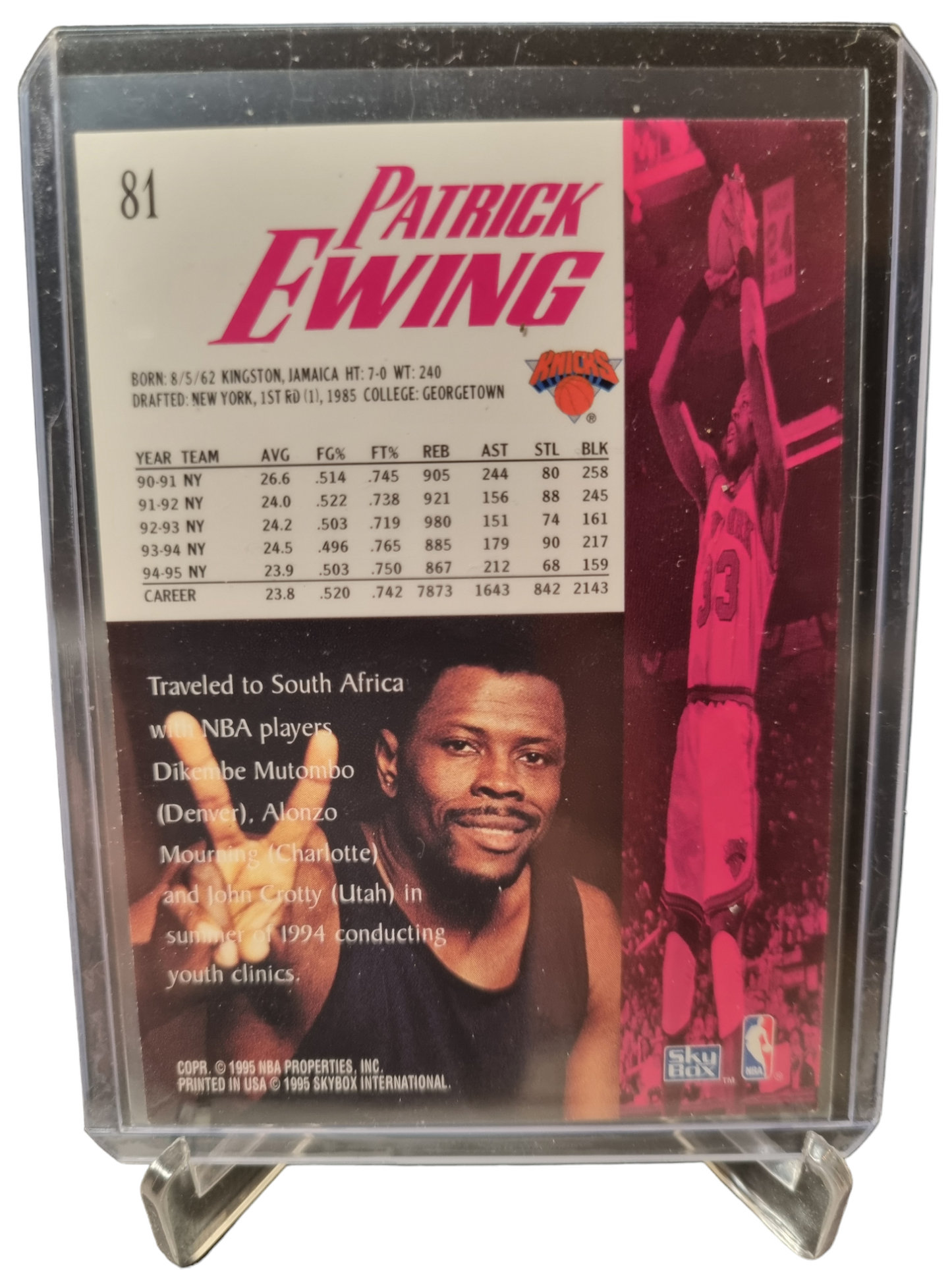 1995 Skybox #81 Patrick Ewing