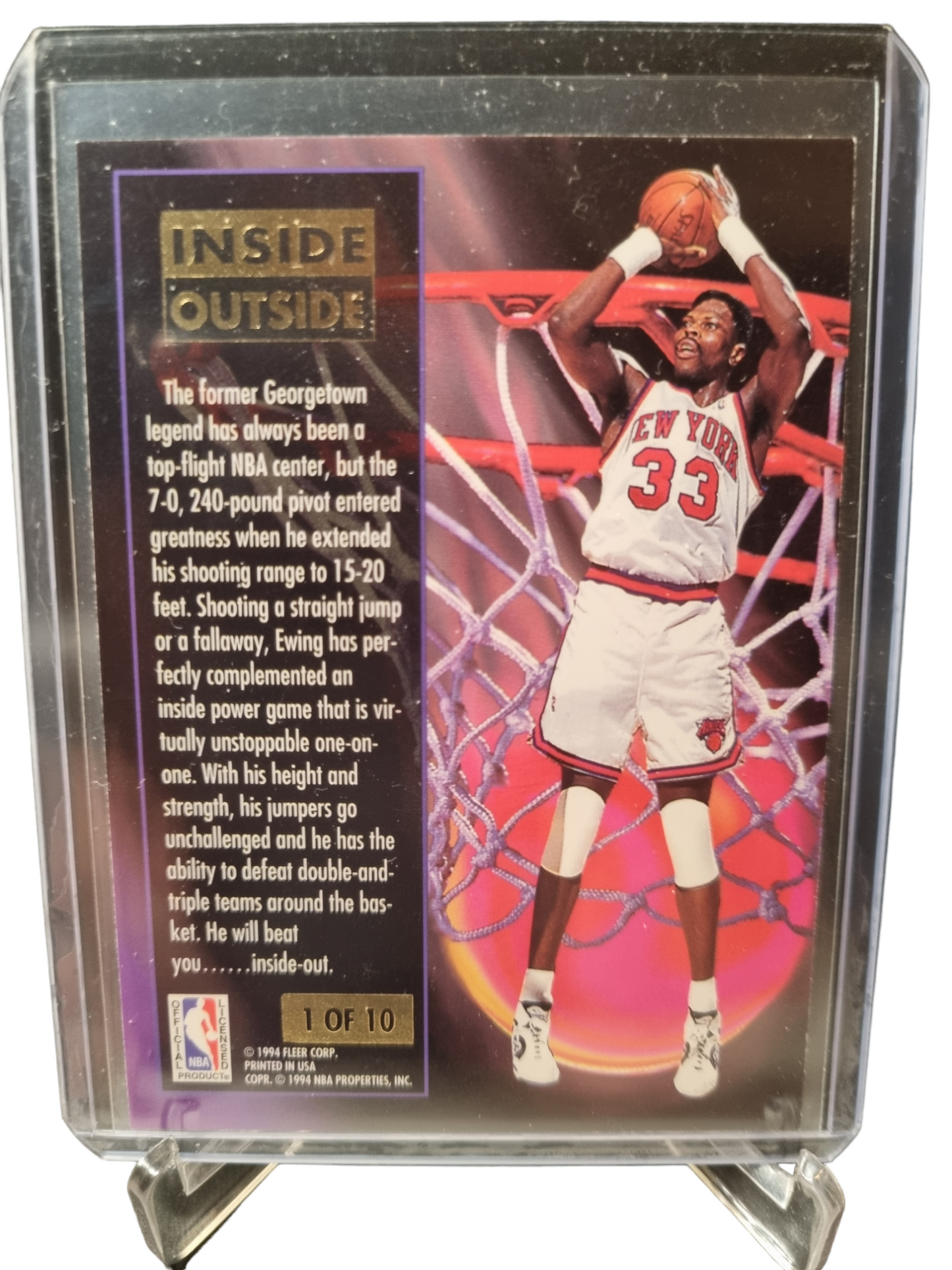 1993-94 Fleer Ultra #1 of 10 Patrick Ewing Inside Outside