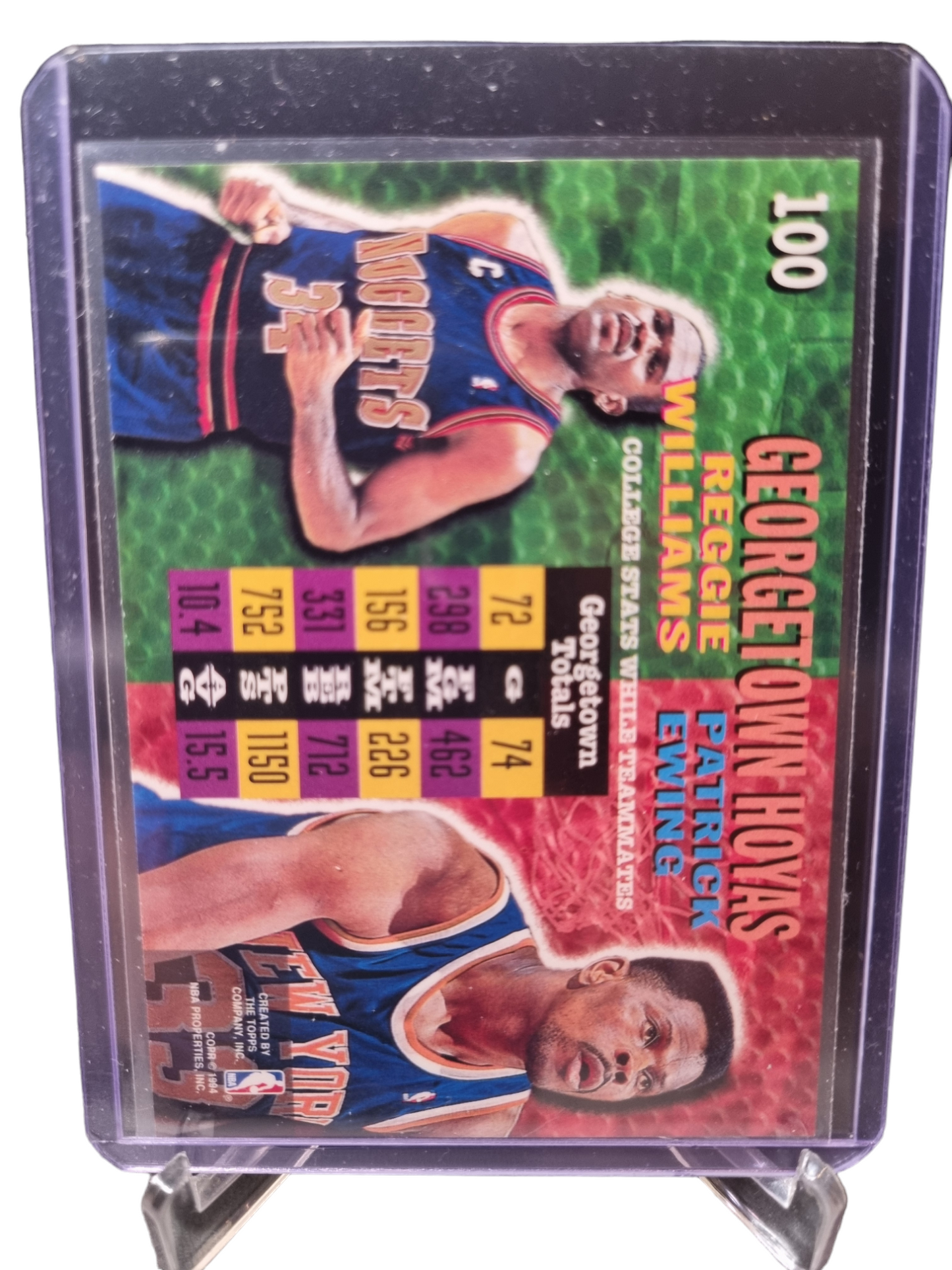 1994 Topps Stadium Club #100 Patrick Ewing/Reggie Williams College Team Mates