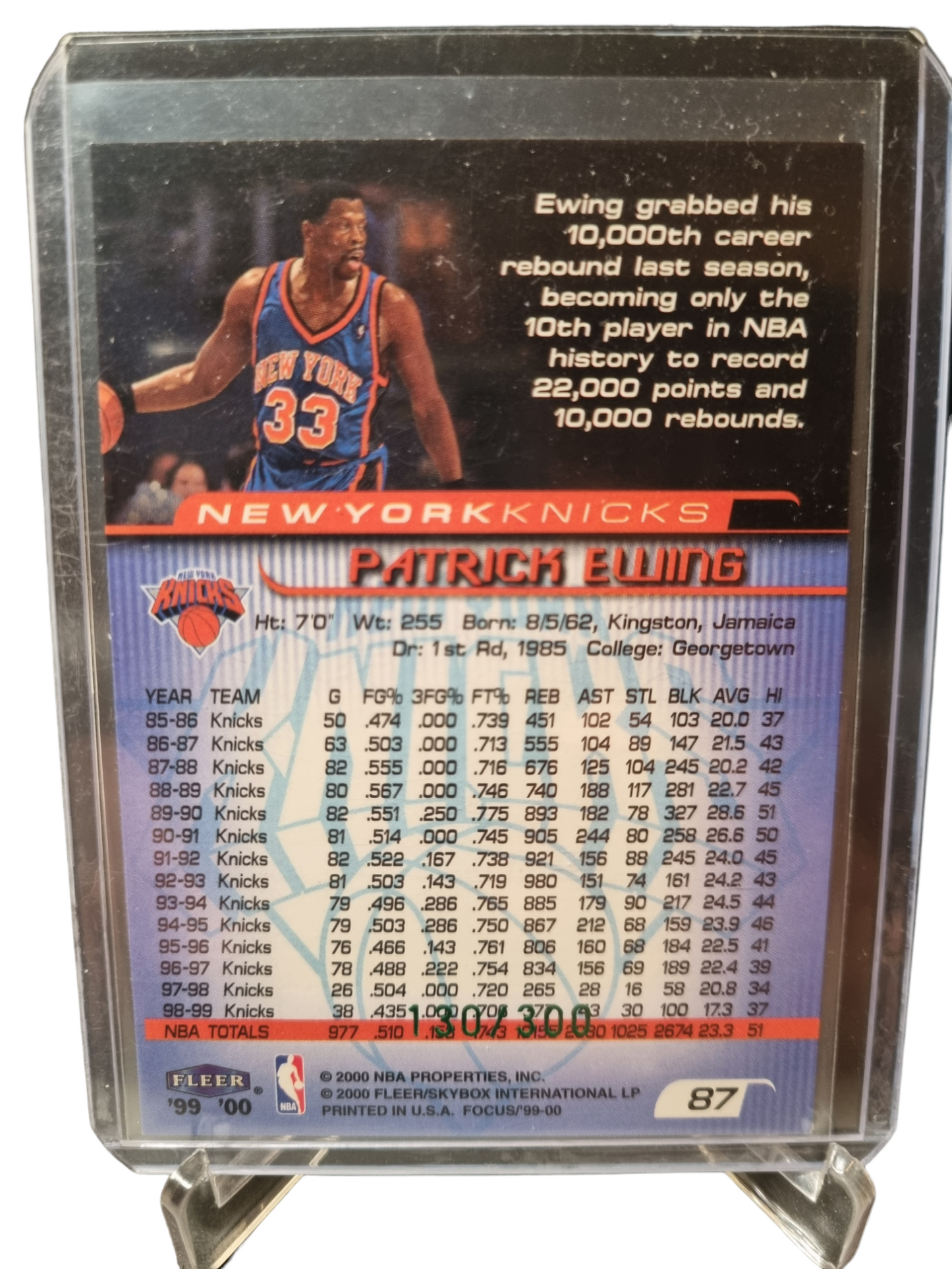 1999-20 Fleer #87 Patrick Ewing Fleer Focus 130/300