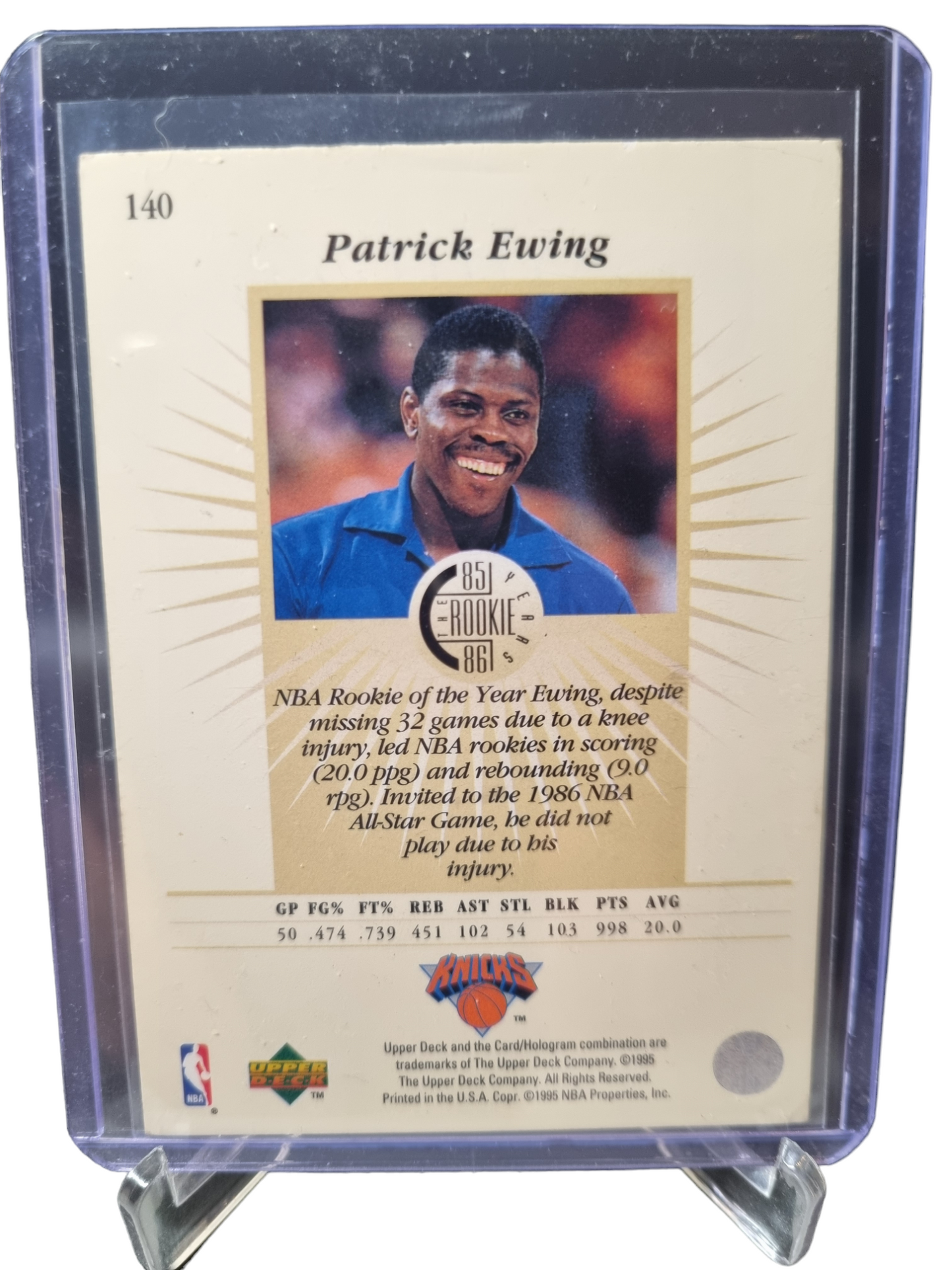 1995 Upper Deck #140 Patrick Ewing The Rookie Years