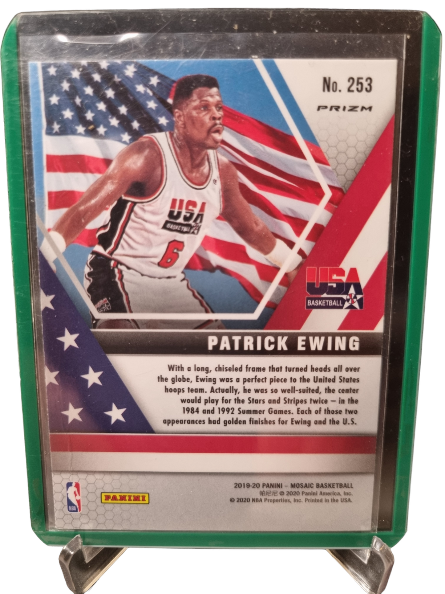 2019-20 Panini Mosaic #253 Patrick Ewing USA Basketball Mosaic Prizm