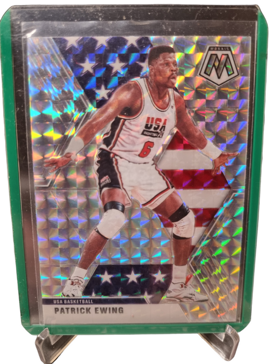 2019-20 Panini Mosaic #253 Patrick Ewing USA Basketball Mosaic Prizm