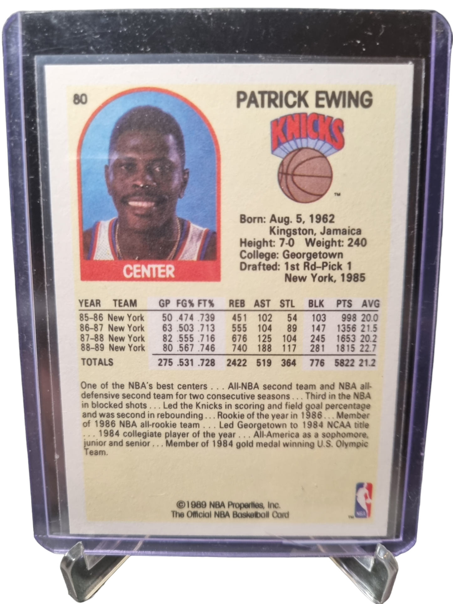 1989 Hoops #80 Patrick Ewing