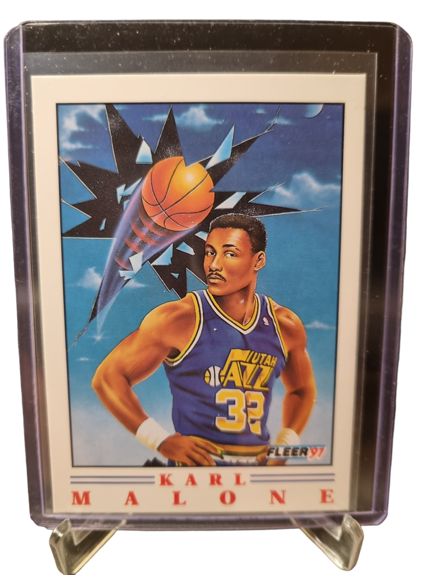 1991 Fleer #5 of 6 Karl Malone Illustration