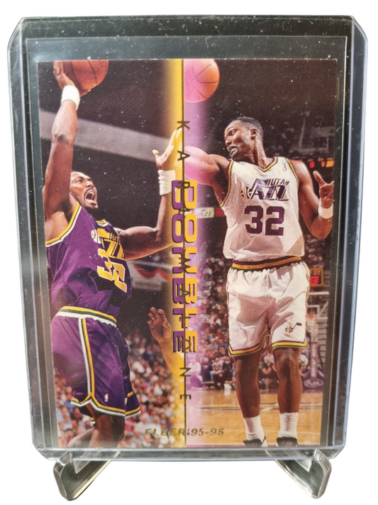 1995-96 Fleer #7 of 12 Karl Malone Double Double