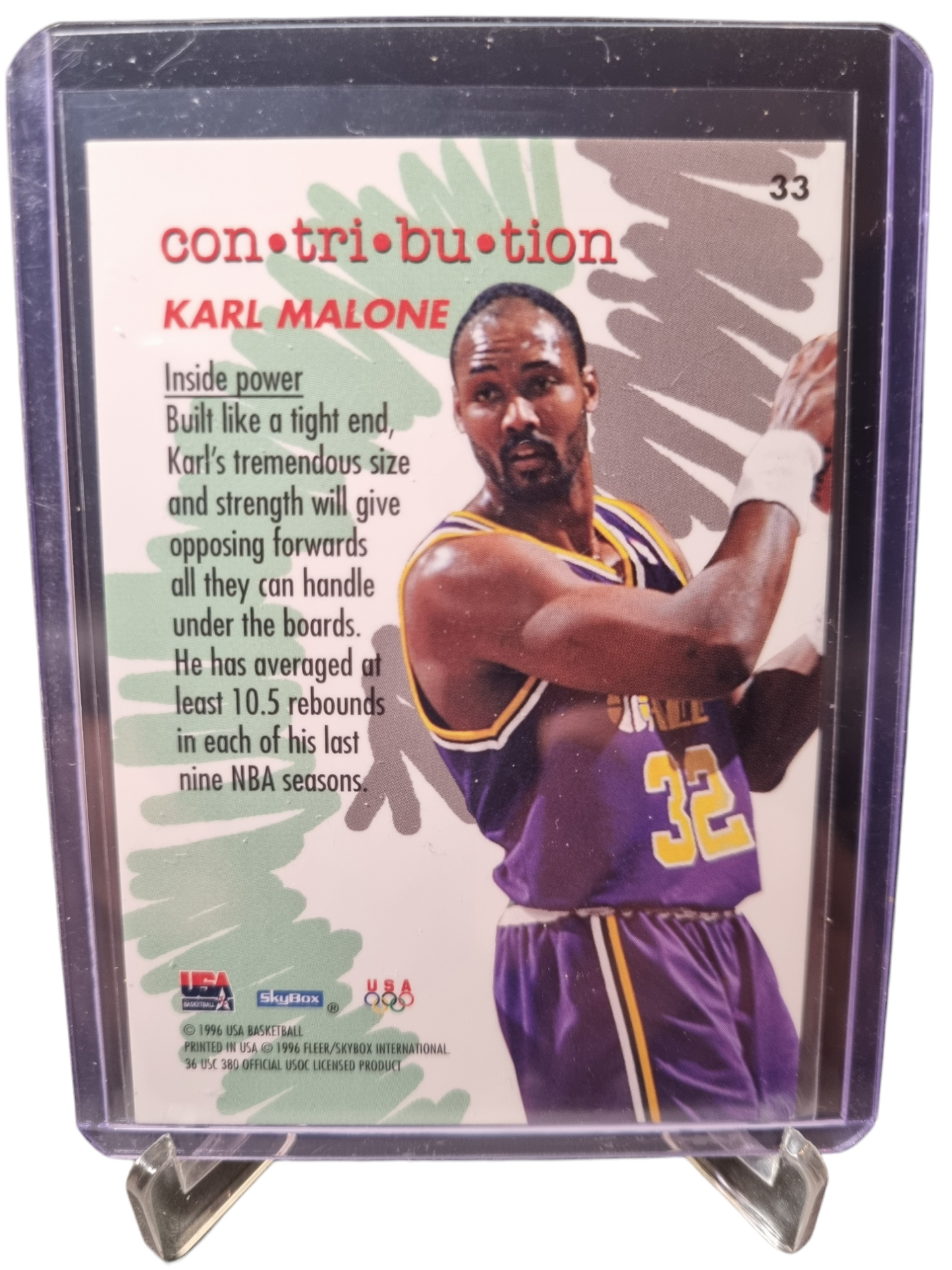 1996 Skybox #33 Karl Malone USA Basketball