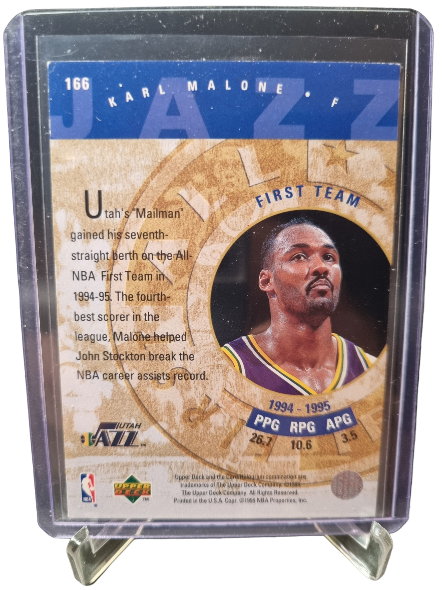 1996 Upper Deck #166 Karl Malone All NBA First Team